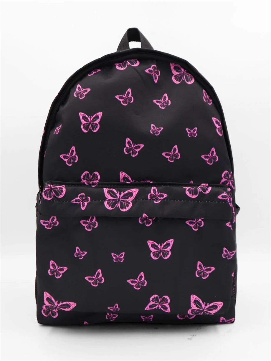 Siyah Kelebek Kolaj Sırt Çantası