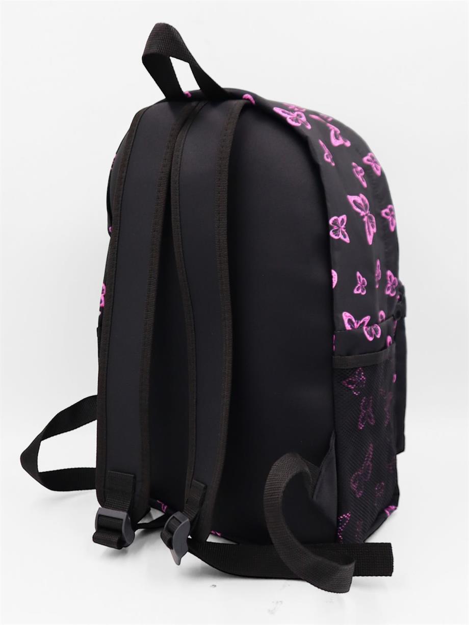 Siyah Kelebek Kolaj Sırt Çantası