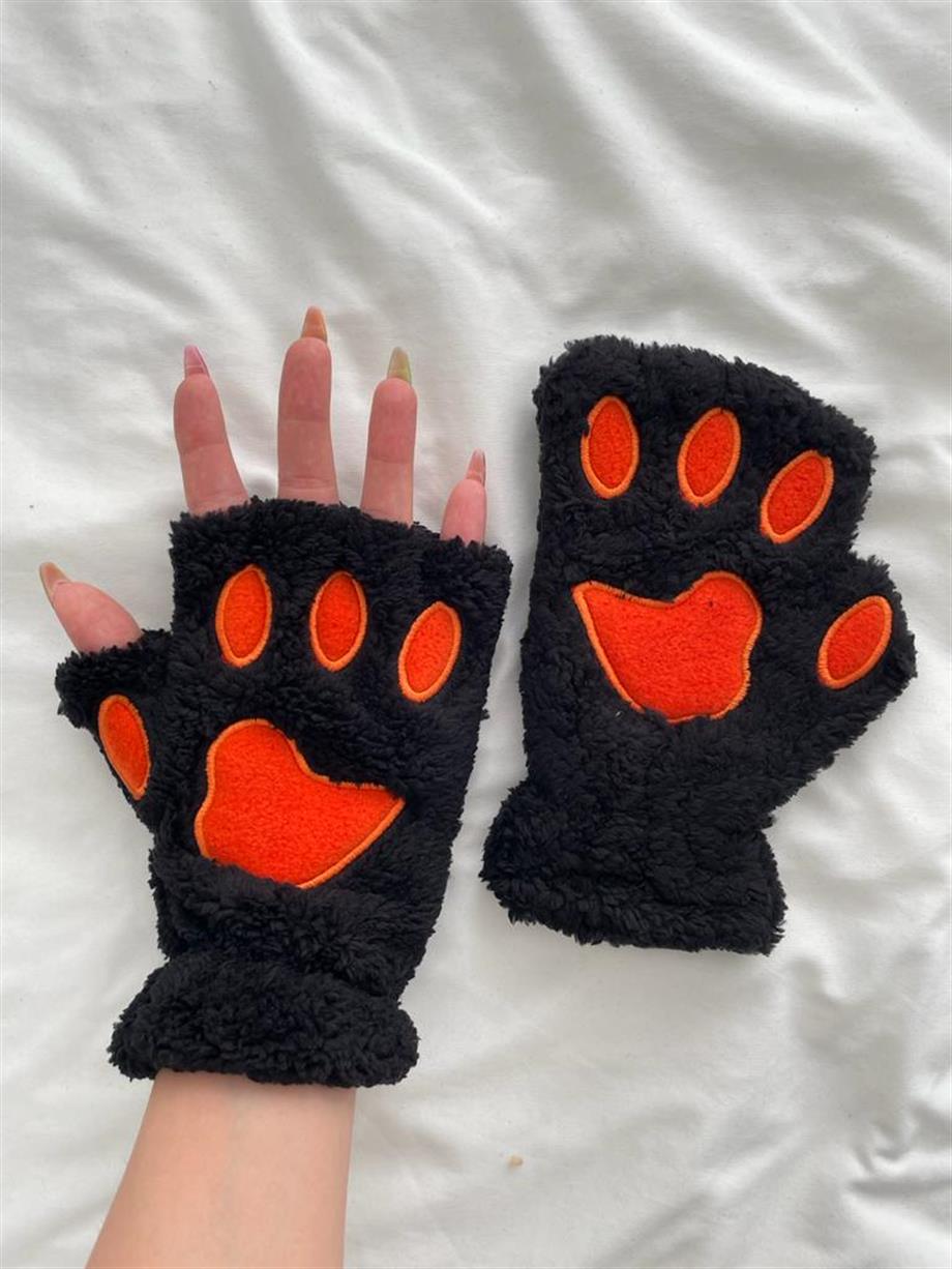 Siyah Turuncu Avuç Pati Eldiven