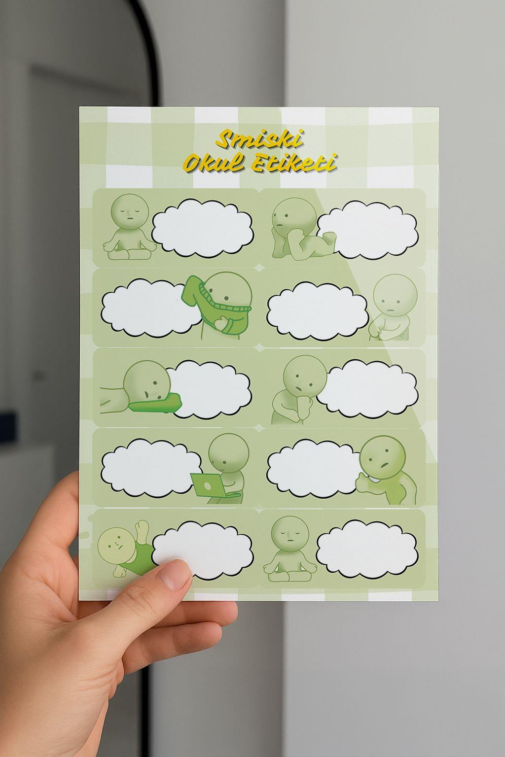 Smiski Okul Etiketi 3 lü Paket