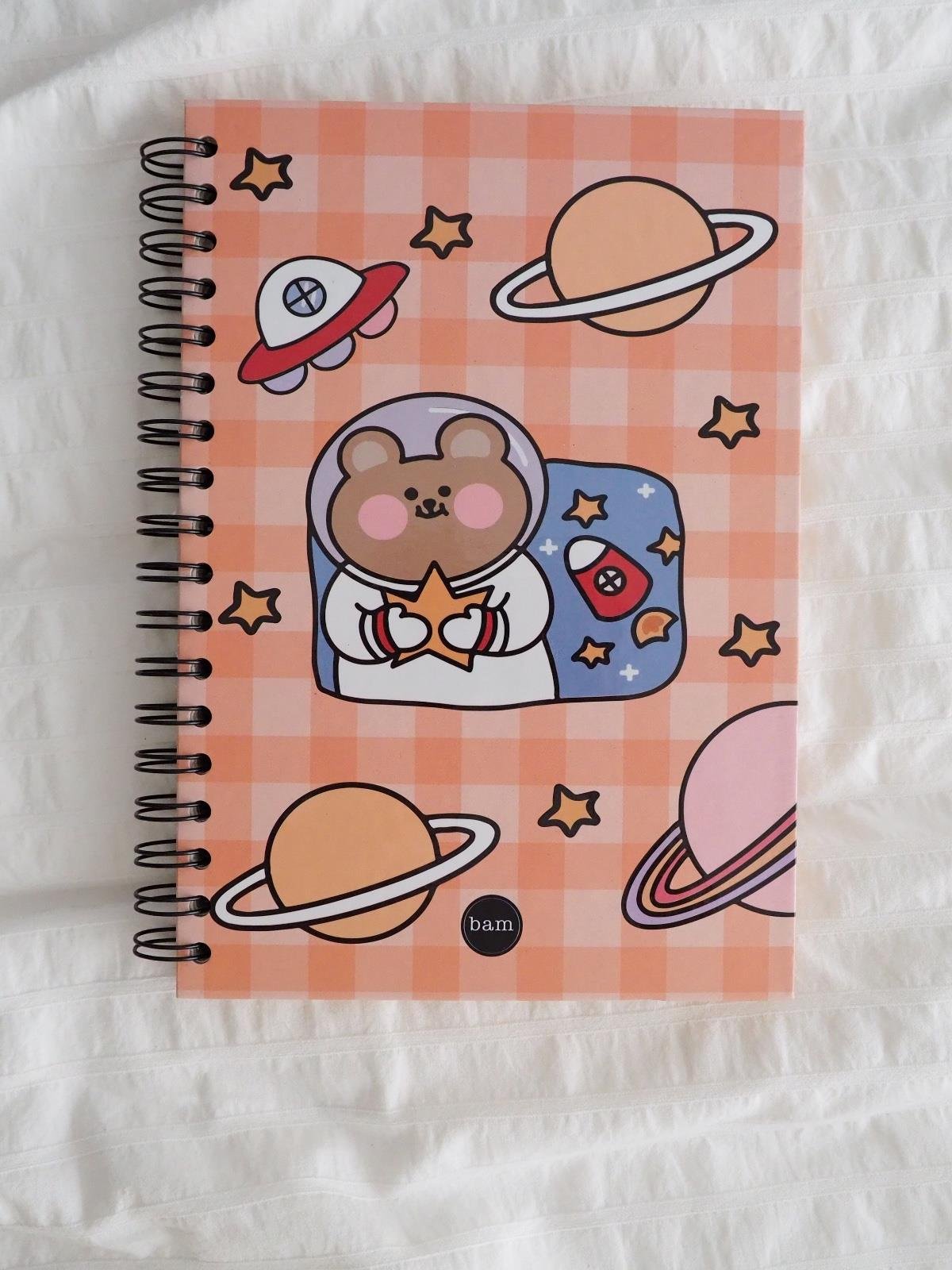 Space Bear Tasarımlı Spiralli Defter