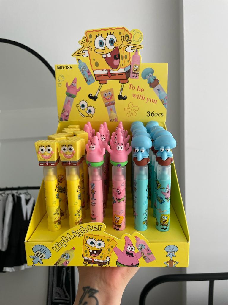 Spongebob Characters 3 Bölmeli İşaretleme Kalemi
