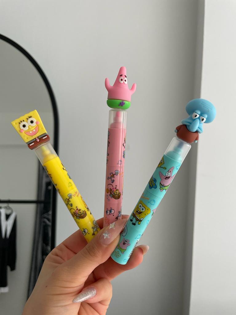 Spongebob Characters 3 Bölmeli İşaretleme Kalemi