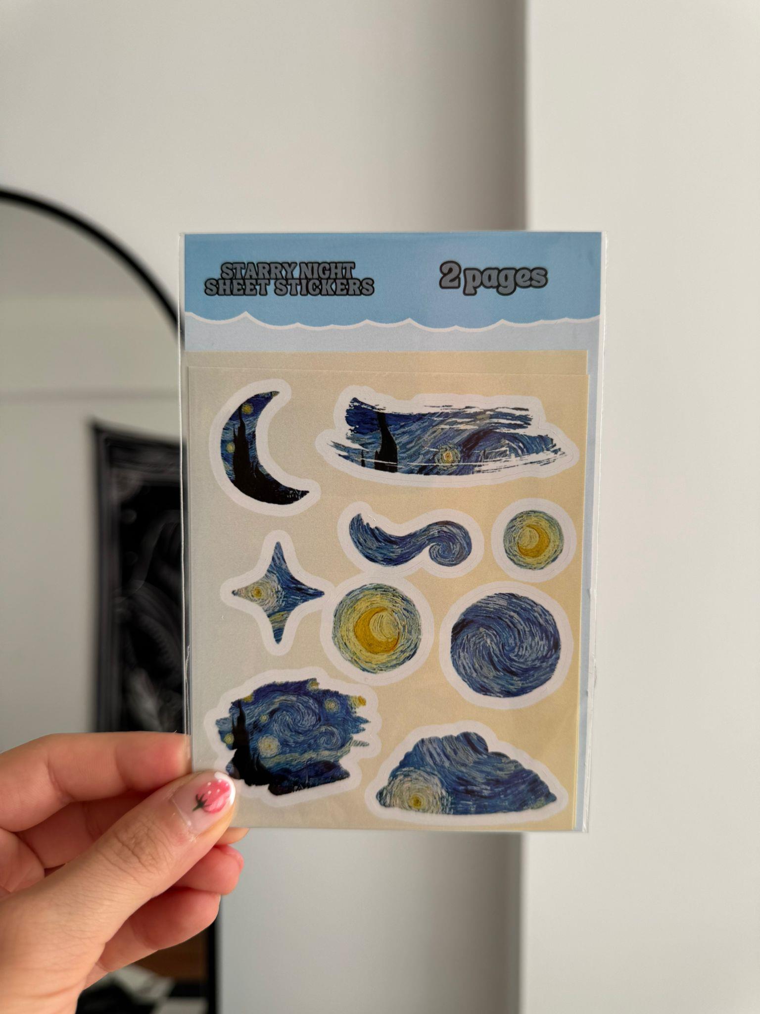 Starry Night Sheet 2li Sayfa Sticker