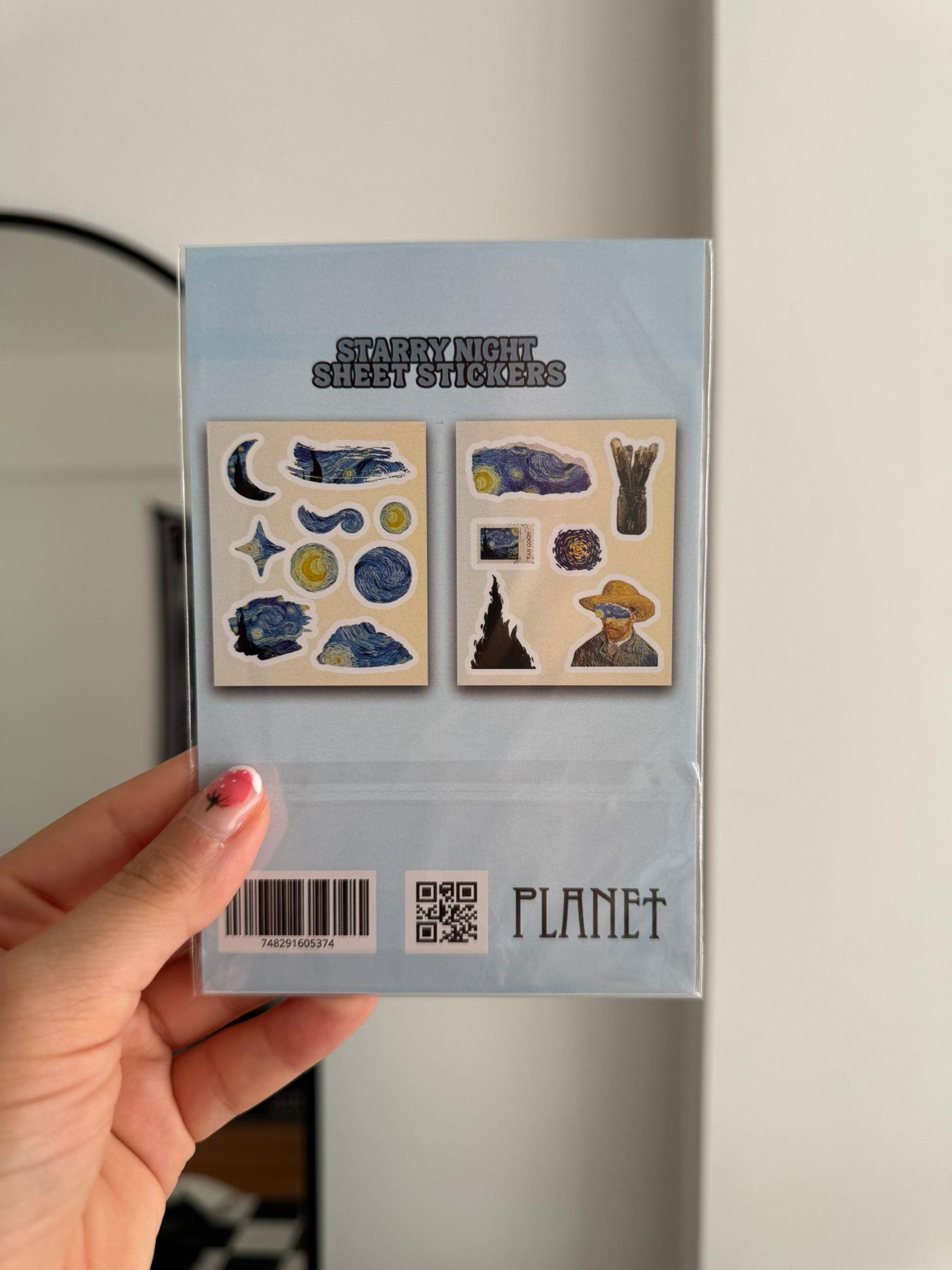 Starry Night Sheet 2li Sayfa Sticker