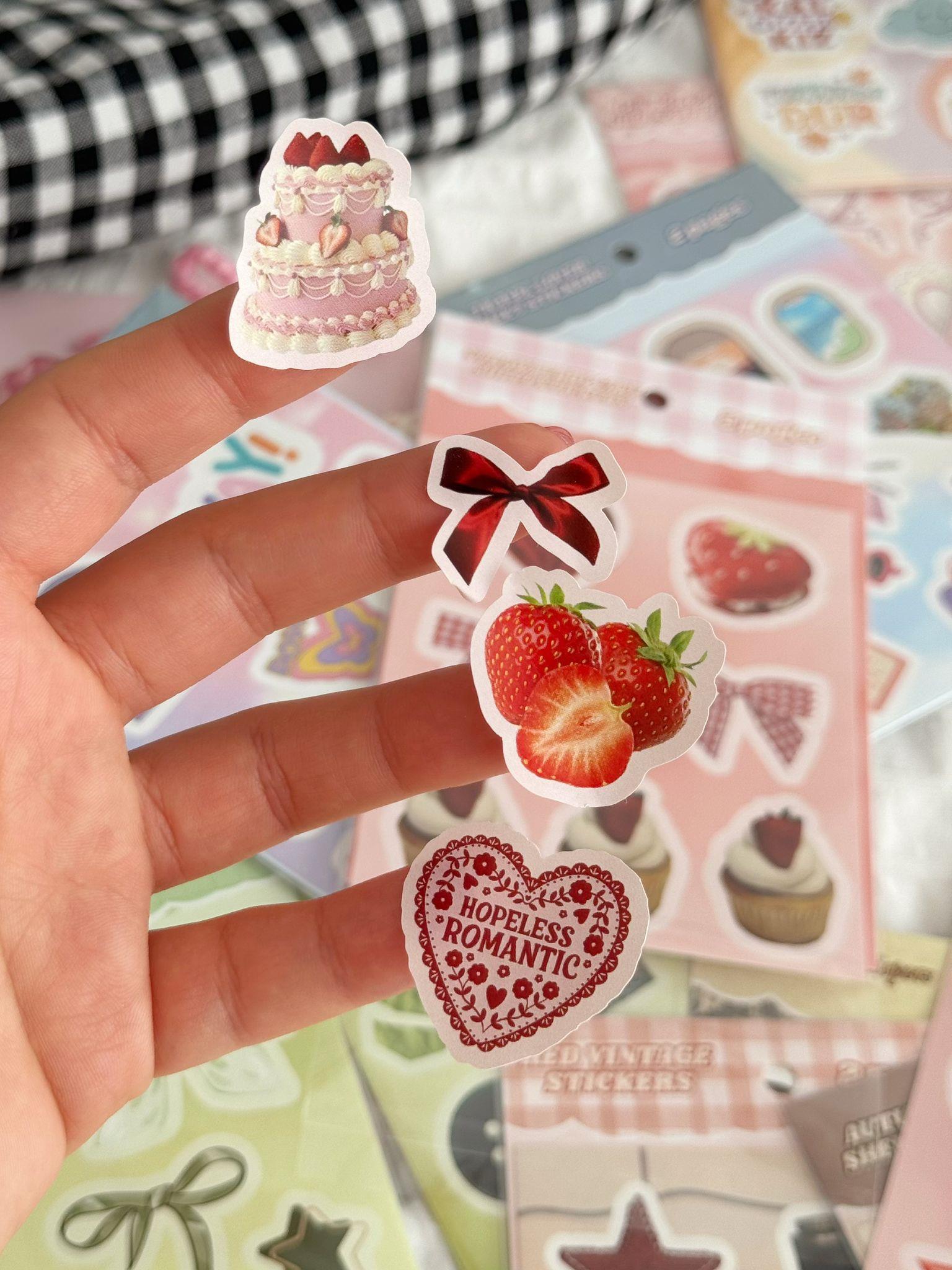 Strawberry Cake Sheet 2li Sayfa Sticker