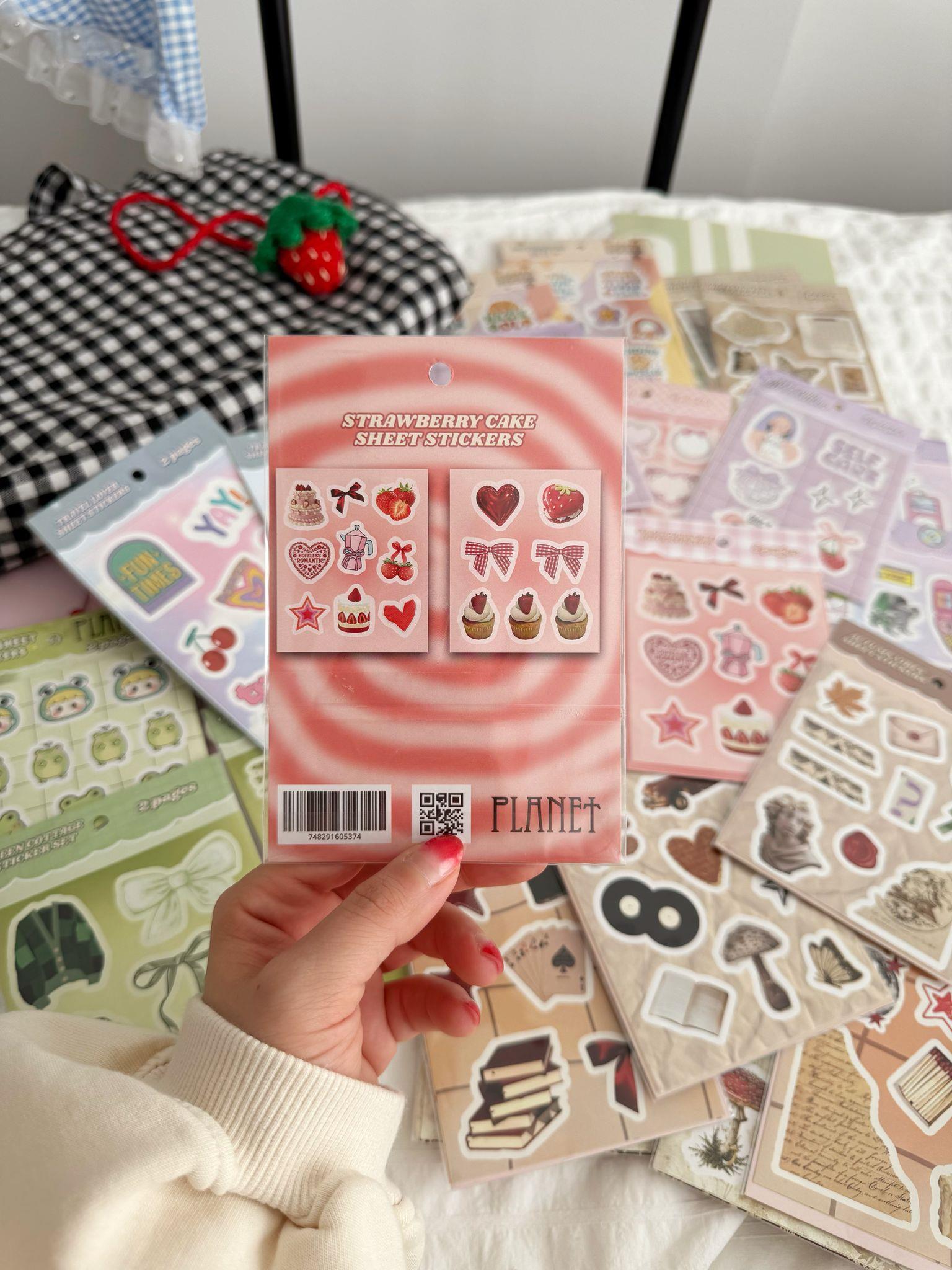 Strawberry Cake Sheet 2li Sayfa Sticker