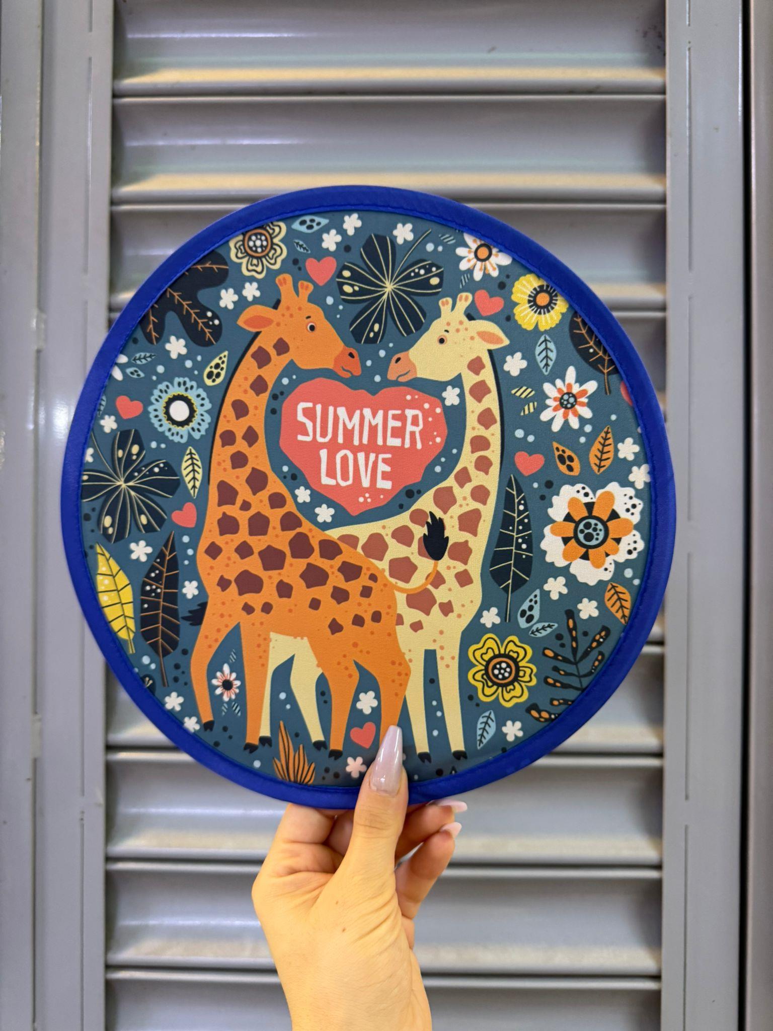 Summer Love Katlanabilir Yuvarlak Yelpaze