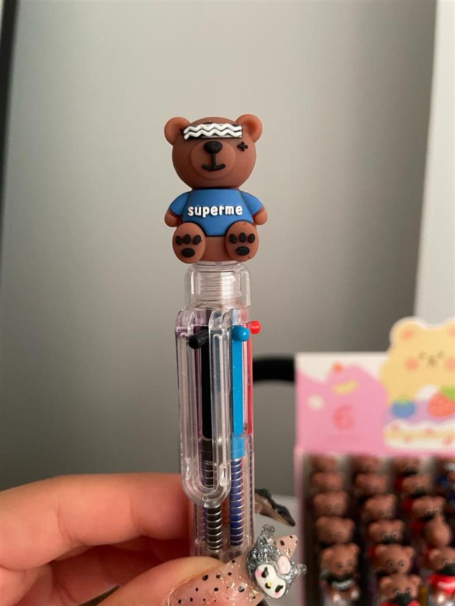 Super Bear 6 Renkli Tükenmez Kalem