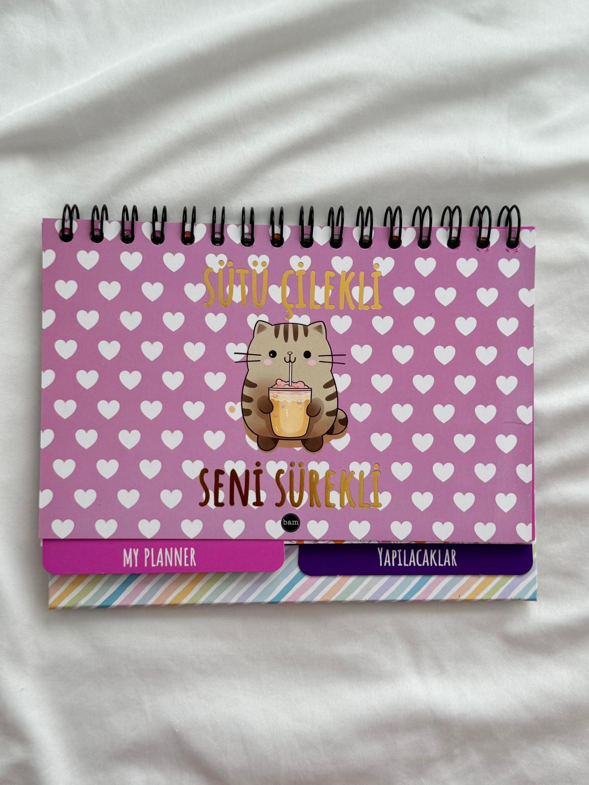 Sütü Çilekli Masaüstü Planner