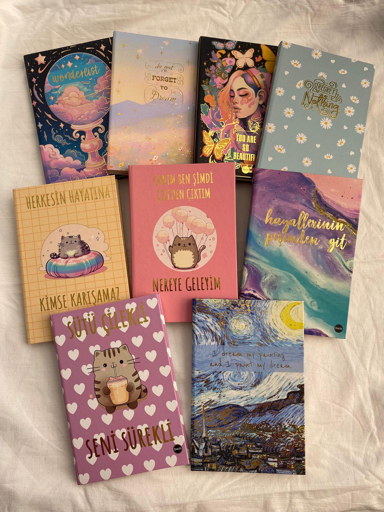 Sütü Çilekli Seni Sürekli Lastikli Sert Kapak Defter