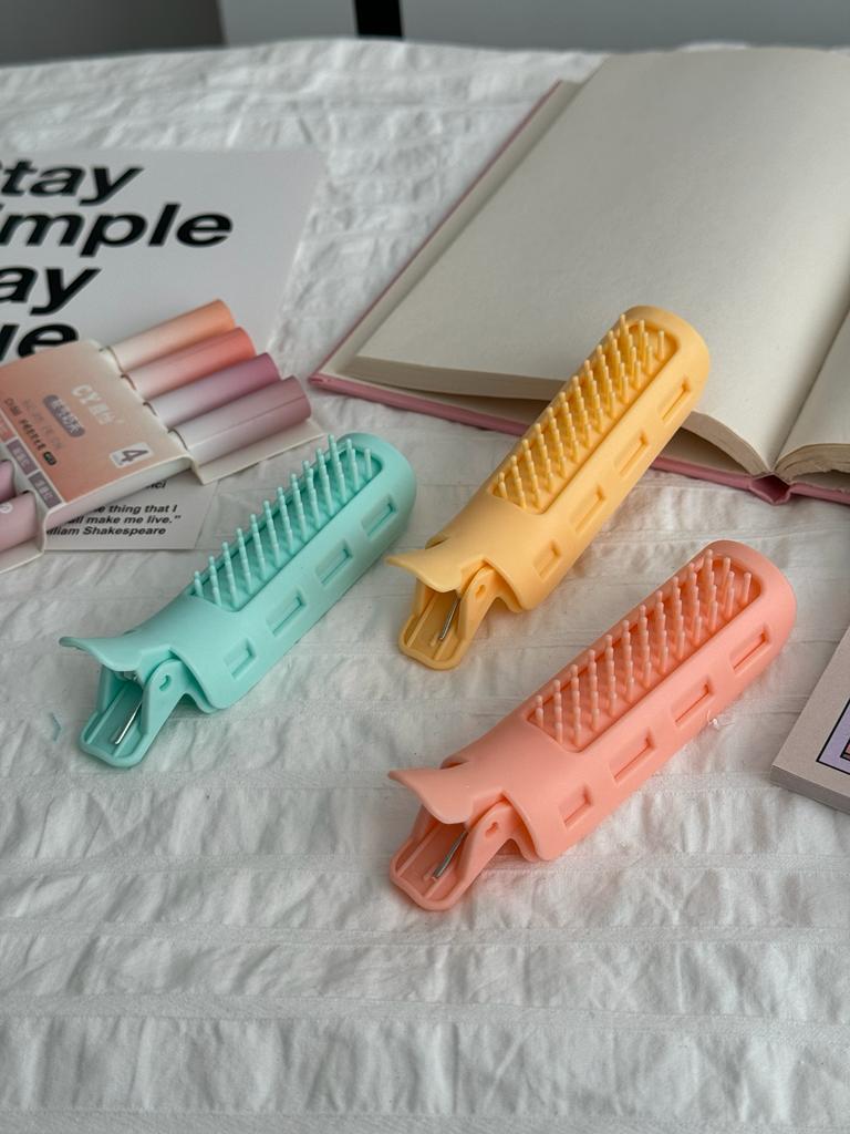 Tarak Detaylı Saç Şekillendirme ve Hacim Verme Aksesuarı Yeşil