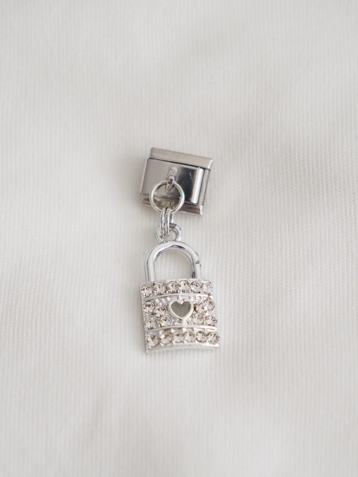 Taşlı Kilit İtalyan Charm