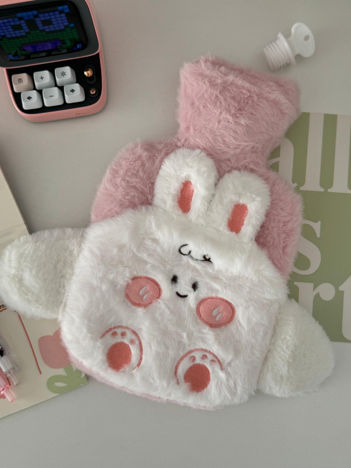 Tavşan Cepli Peluş Sıcak Su Torbası Büyük Boy