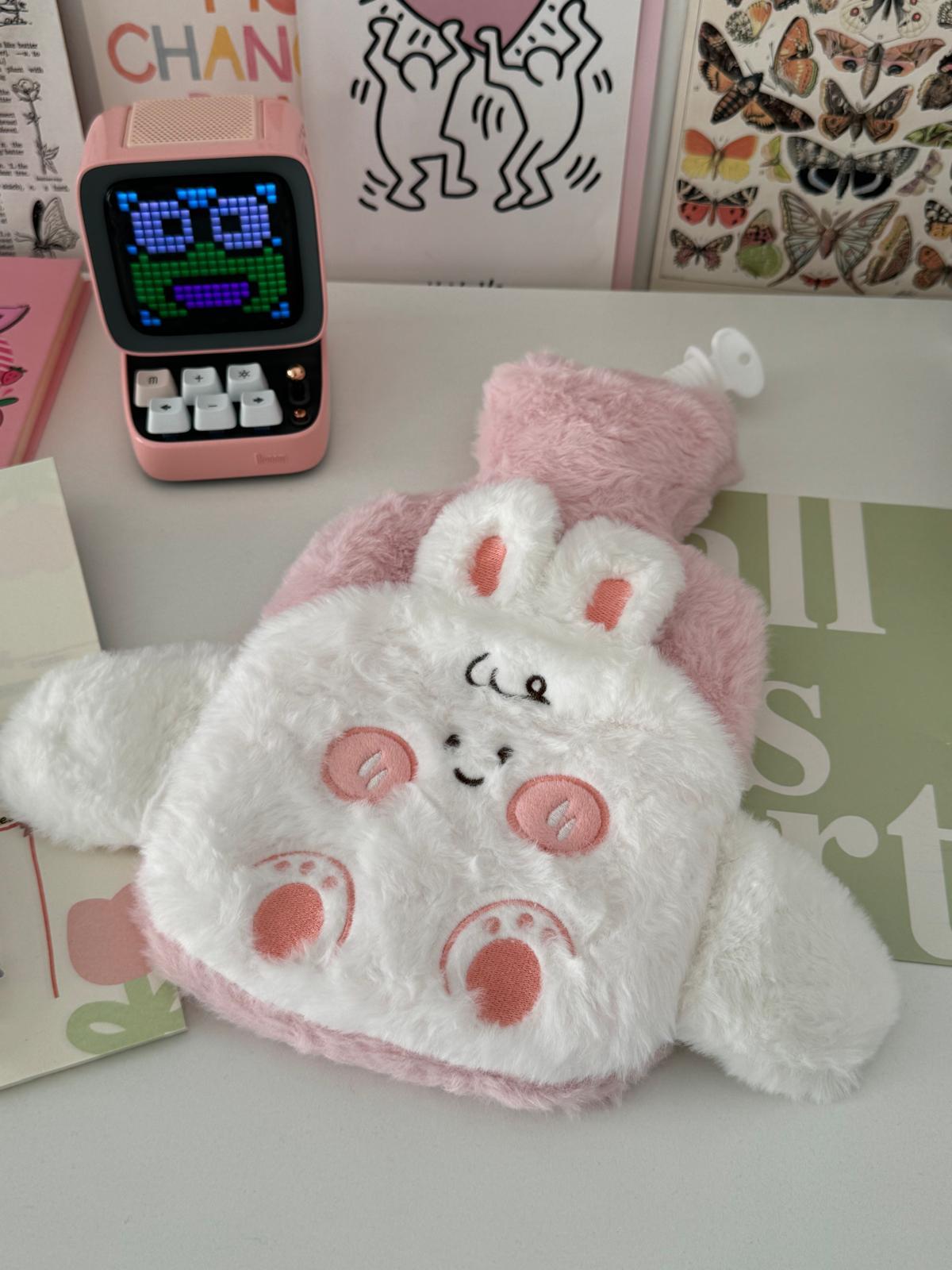 Tavşan Cepli Peluş Sıcak Su Torbası Büyük Boy