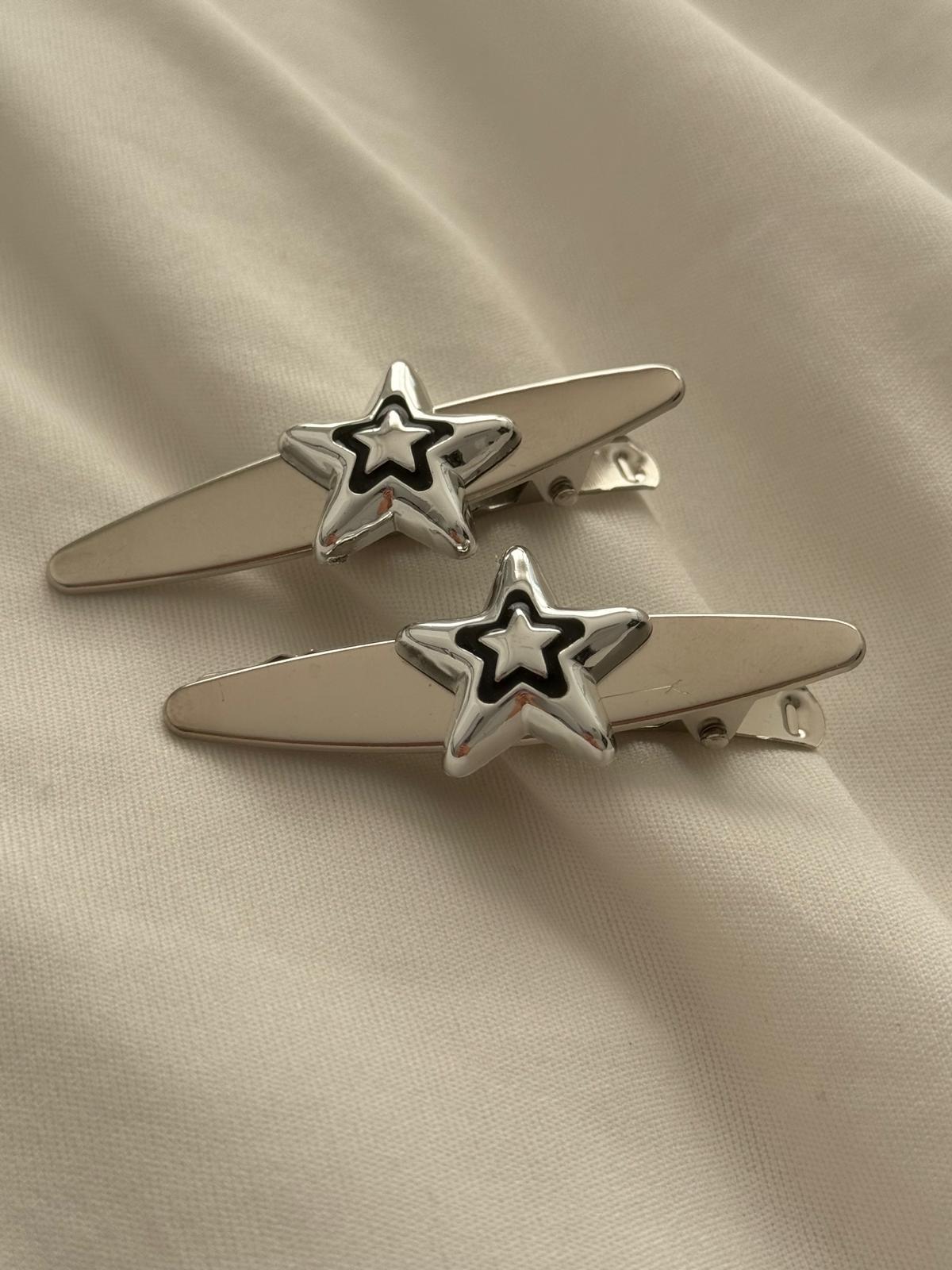 Tek Yıldız Charmlı 2li Toka Seti