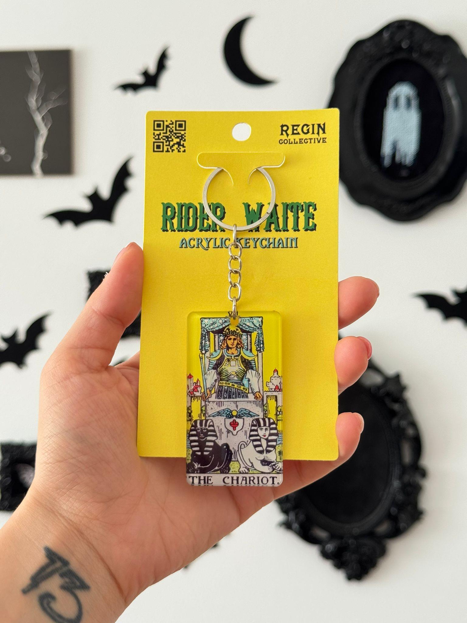 The Chariot Tarot Kartı Akrilik Anahtarlık