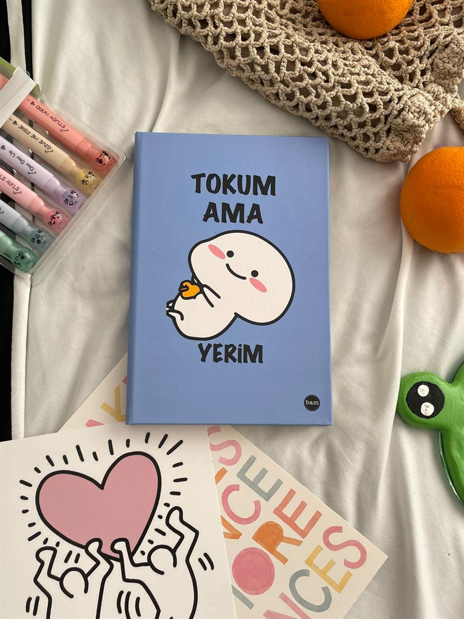 Tokum Ama Yerim Lastikli Sert Kapak Defter