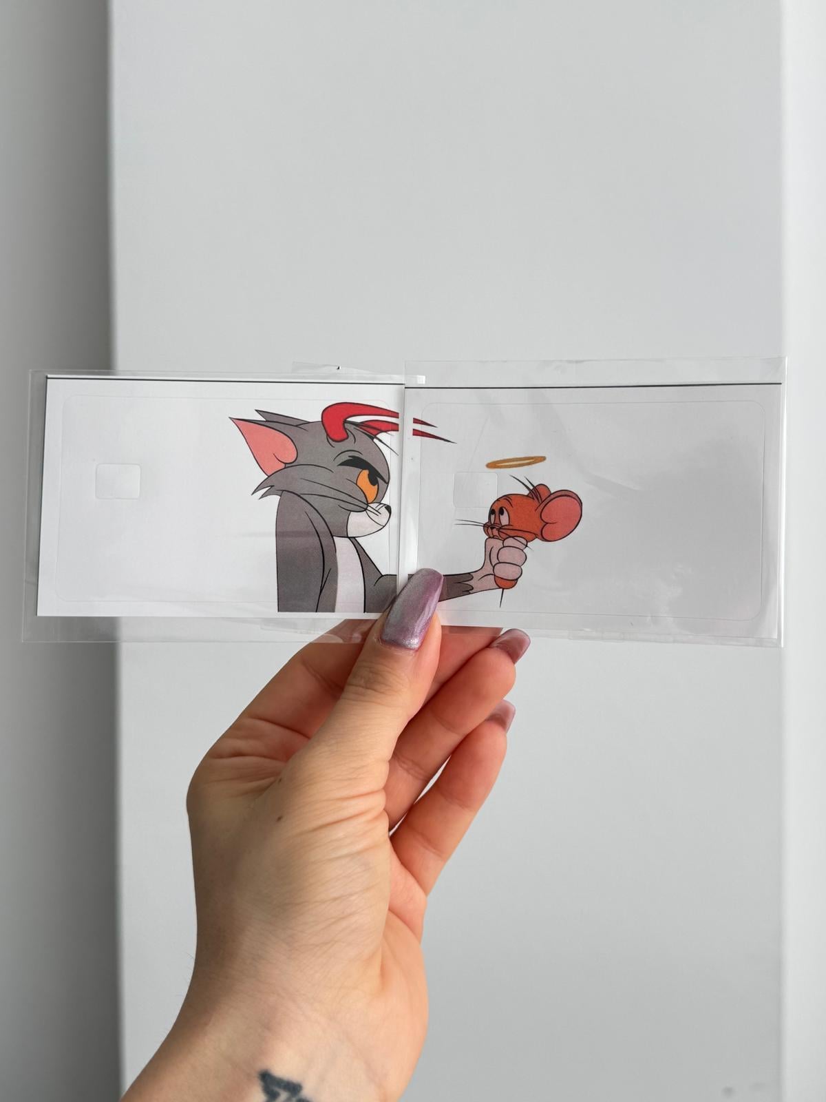 Tom Jerry Hate Kart Kaplama Sticker 2li Set
