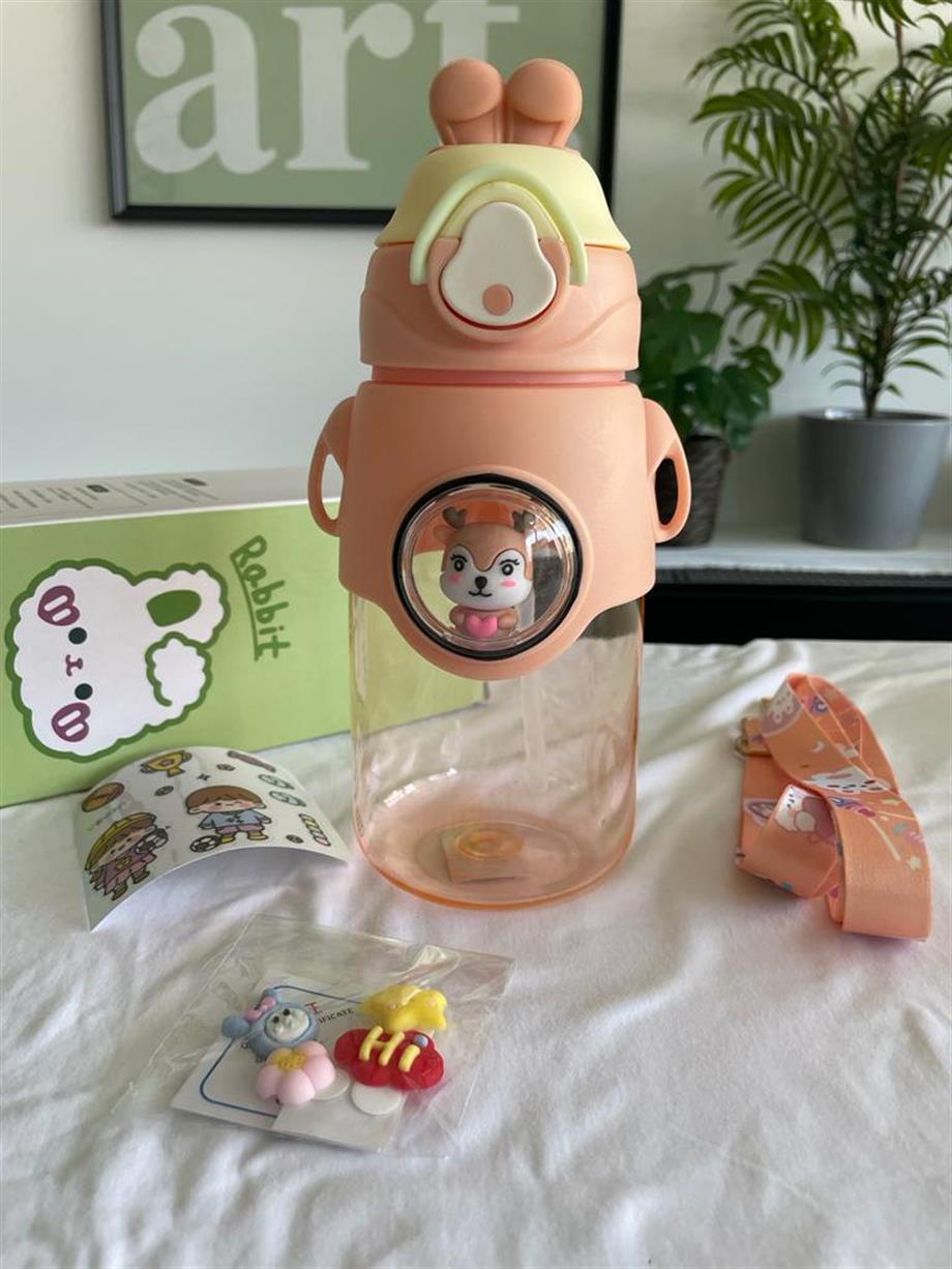 Turuncu Geyik Figürlü Cute Bottle Suluk Matara 
