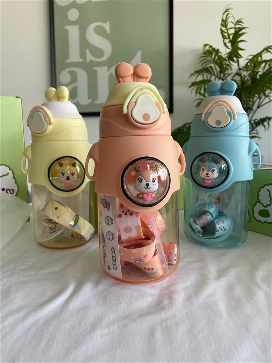 Turuncu Geyik Figürlü Cute Bottle Suluk Matara 
