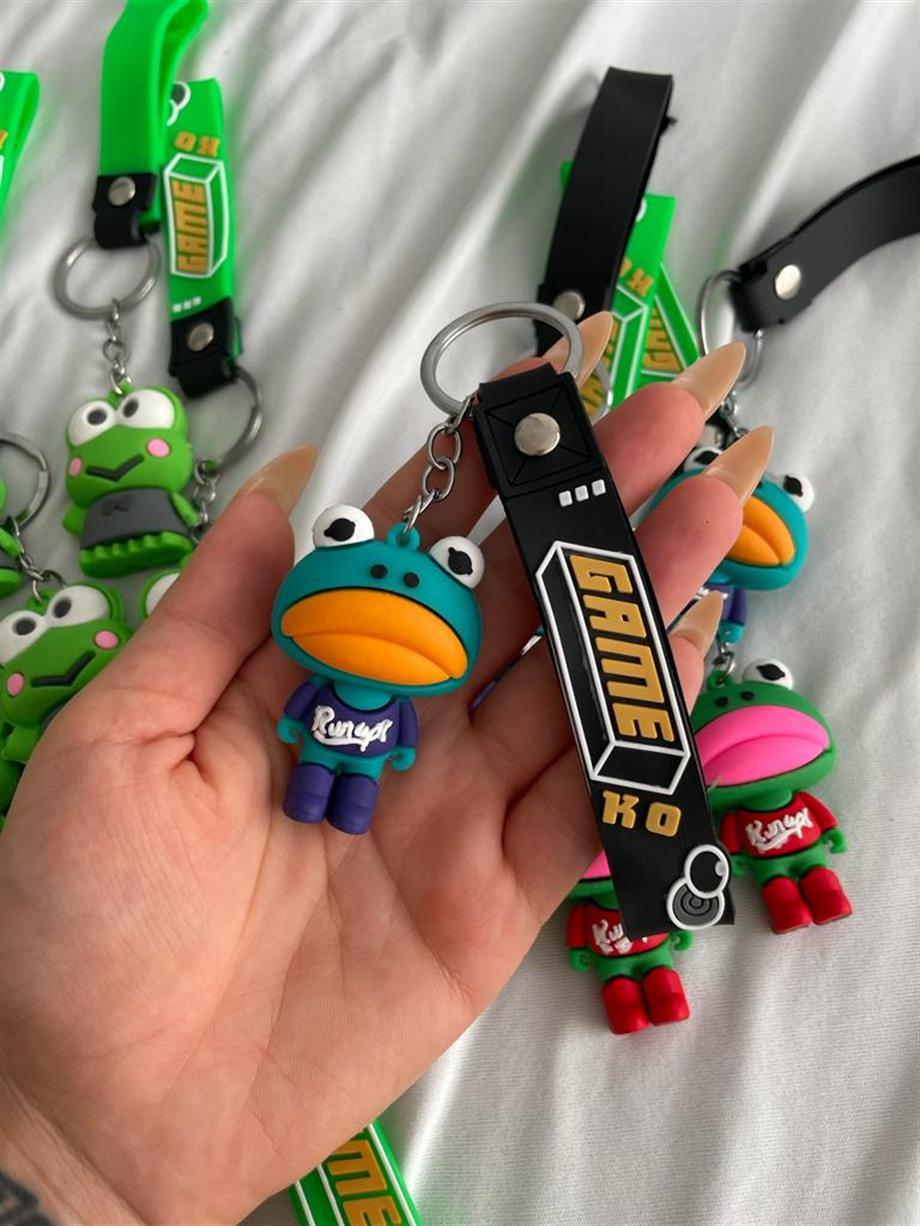 Turuncu Kurbağa Silikon Anahtarlık