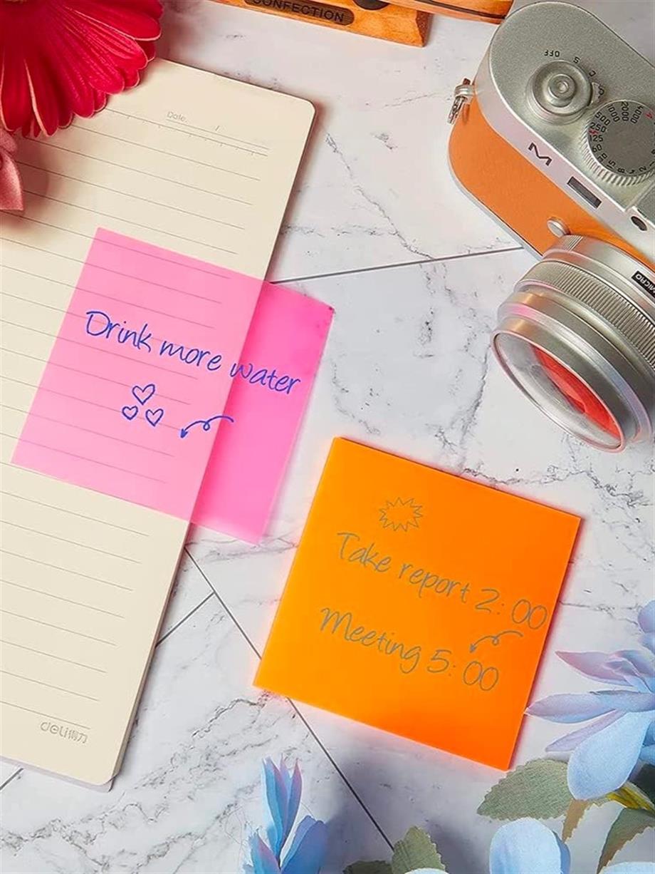 Turuncu Renkli Şeffaf Postit