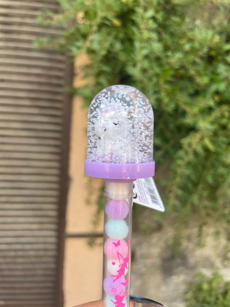 Unicorn Kar Küresi Başlıklı Fairy Jel Kalem