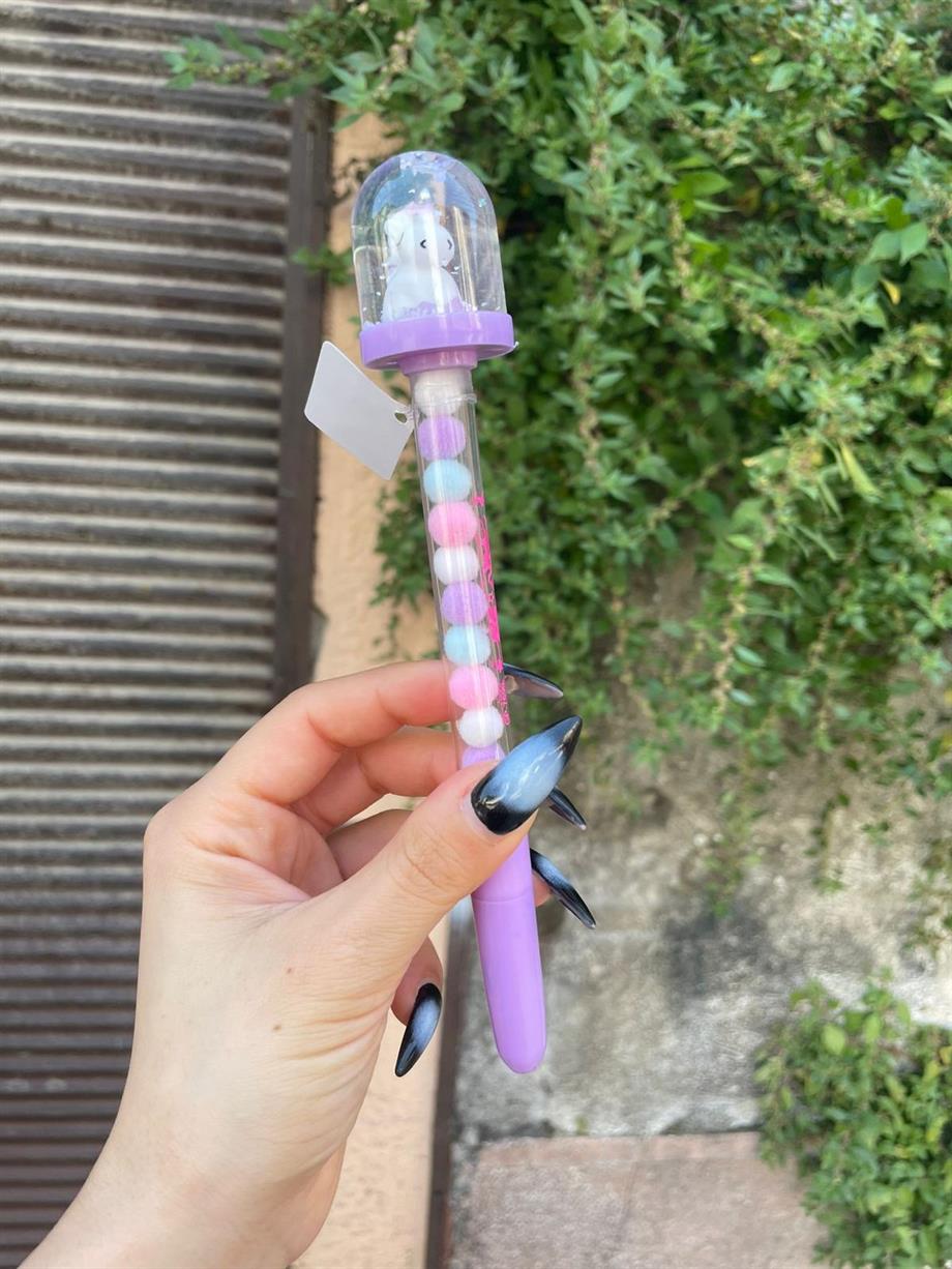Unicorn Kar Küresi Başlıklı Fairy Jel Kalem