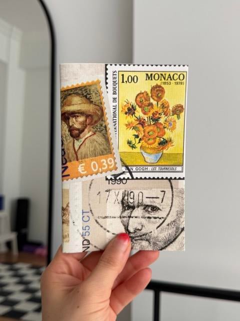 Van Gogh Collage Mini Çizgisiz Defter