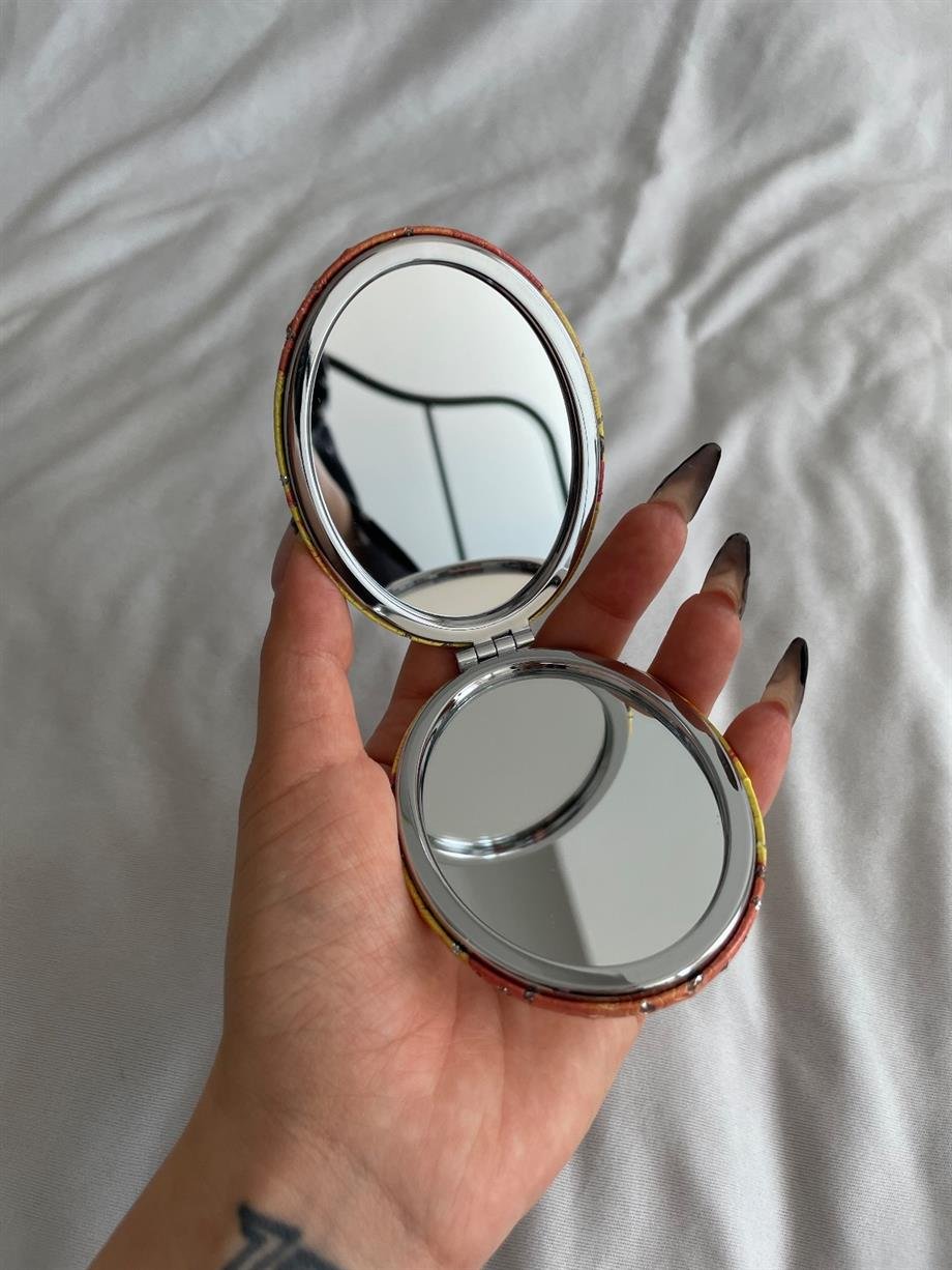 Van Gogh Sunflowers Taşlı Cep Aynası