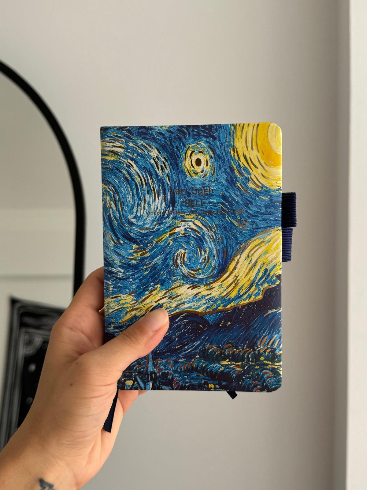 Van Gogh Tasarımlı 2 Kalem Bölmeli Defter