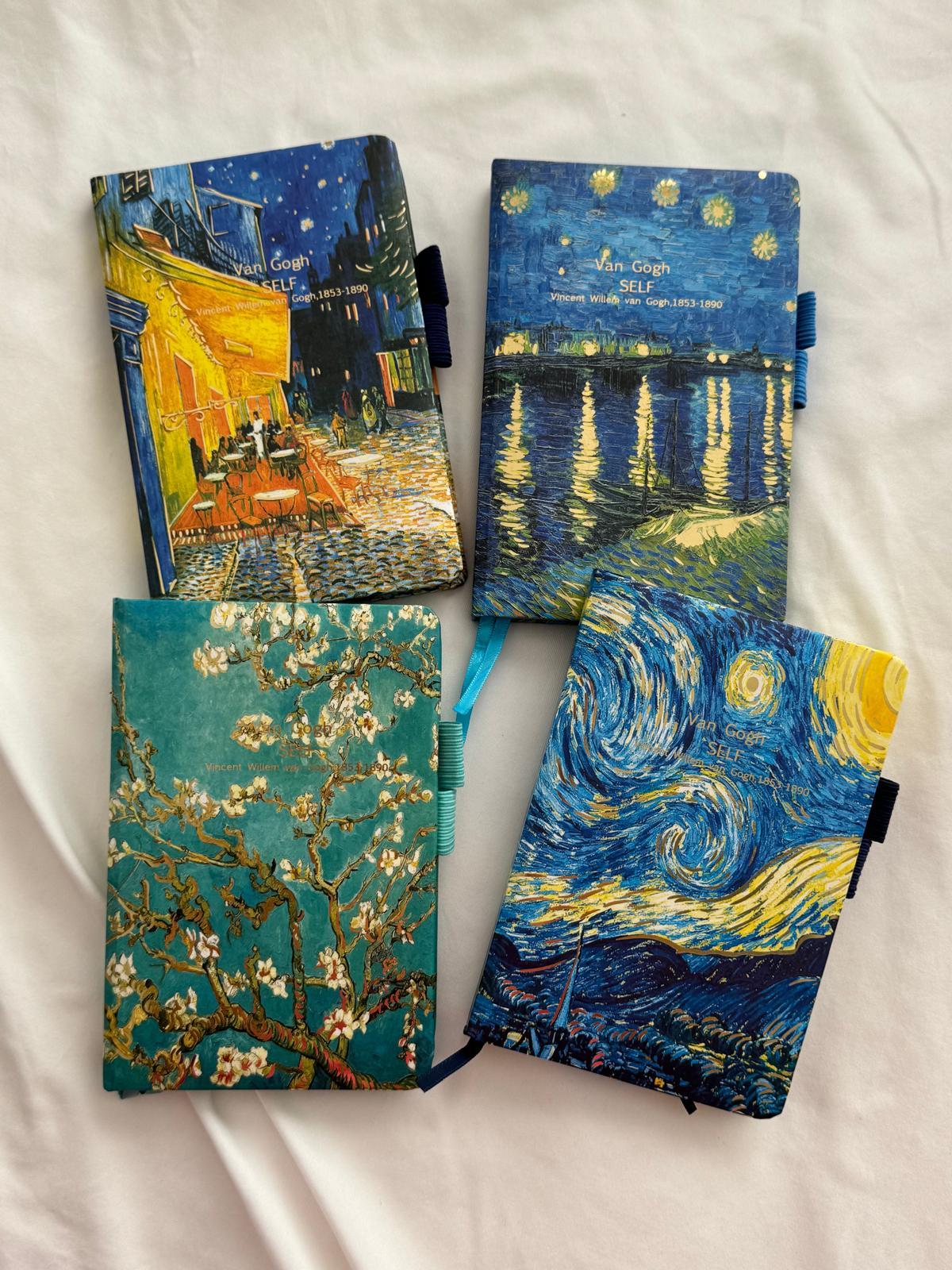 Van Gogh Tasarımlı 2 Kalem Bölmeli Defter