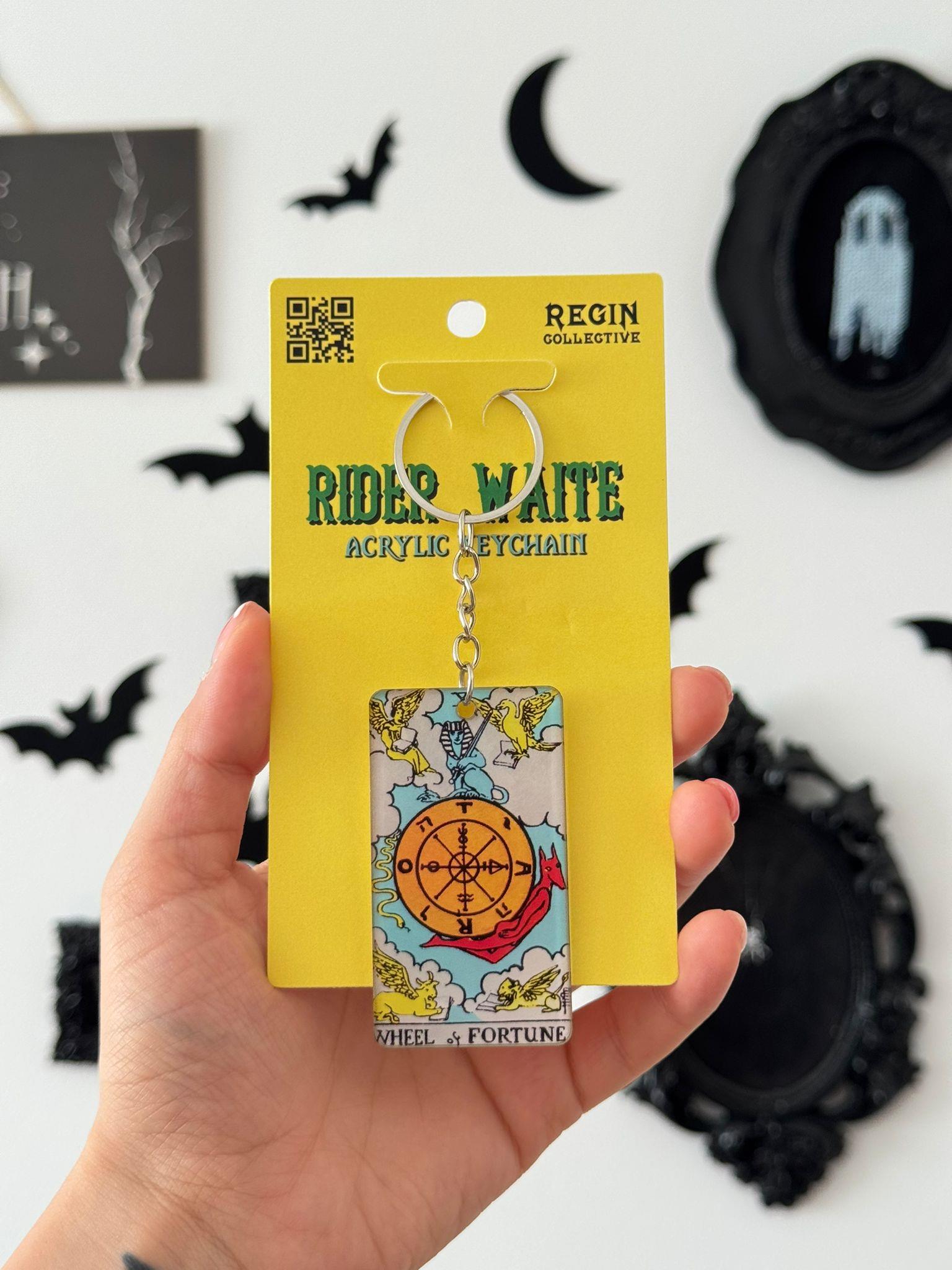Wheel Of Fortune Tarot Kartı Akrilik Anahtarlık