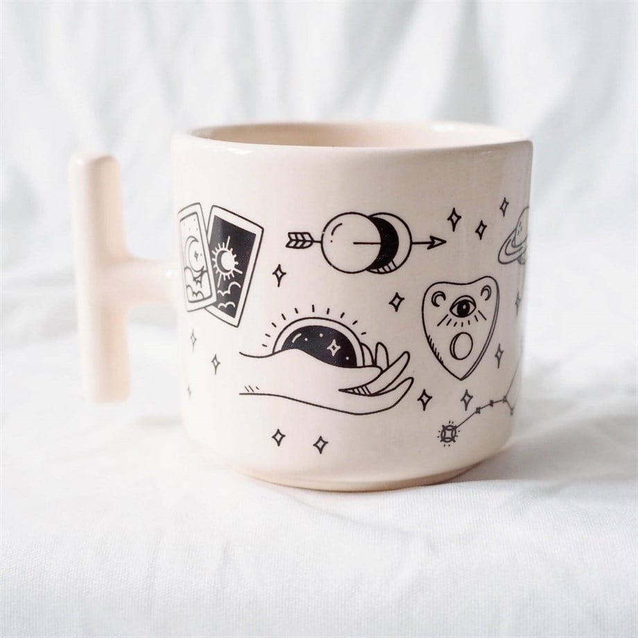 Wicca El Yapmı Seramik T Kupa