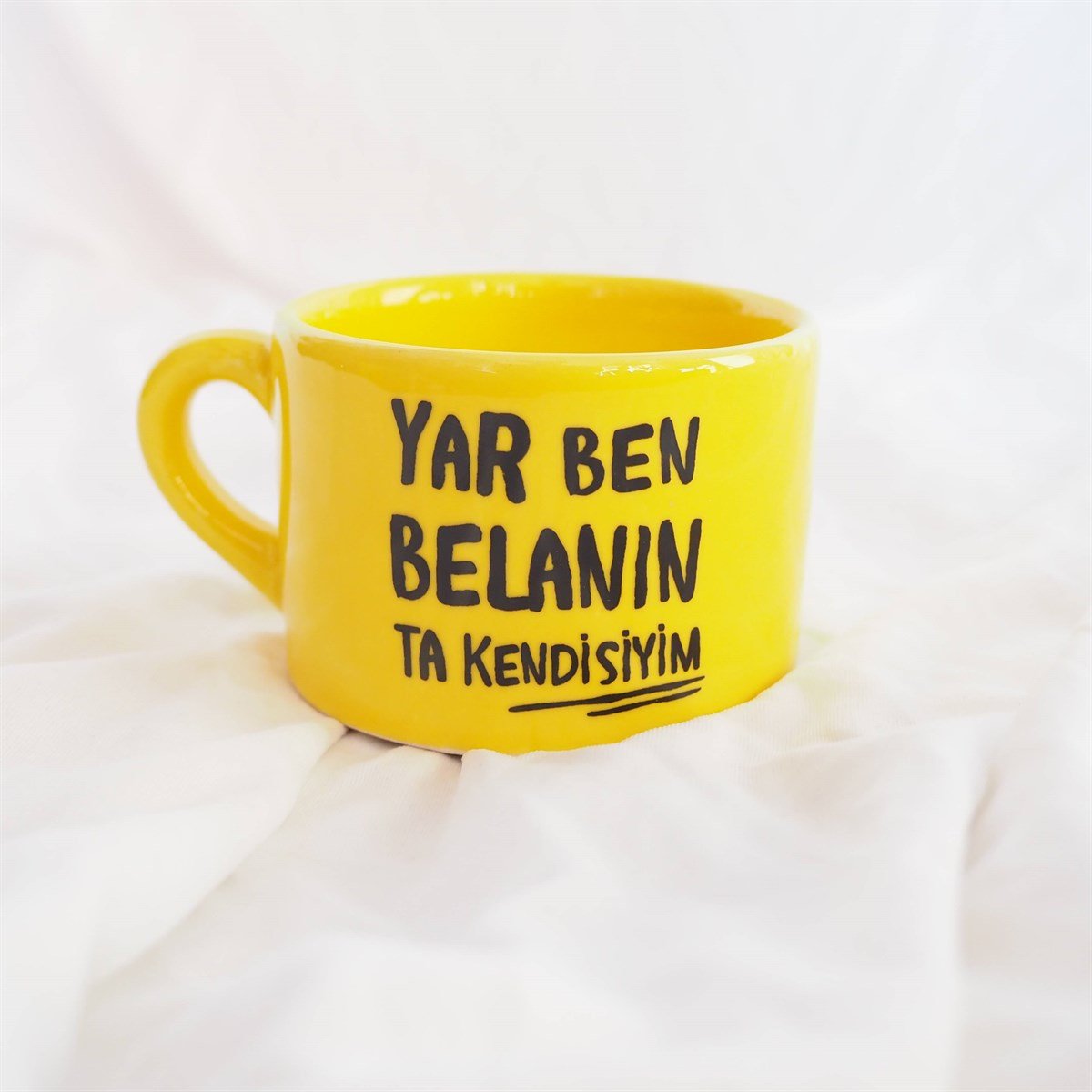 Yar Ben Belanın Ta Kendisiyim Sarı Mini Kupa
