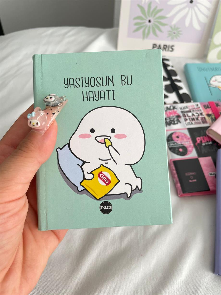 Yaşıyorsun Bu Hayatı Sert Kapaklı Lastikli Mini Defter