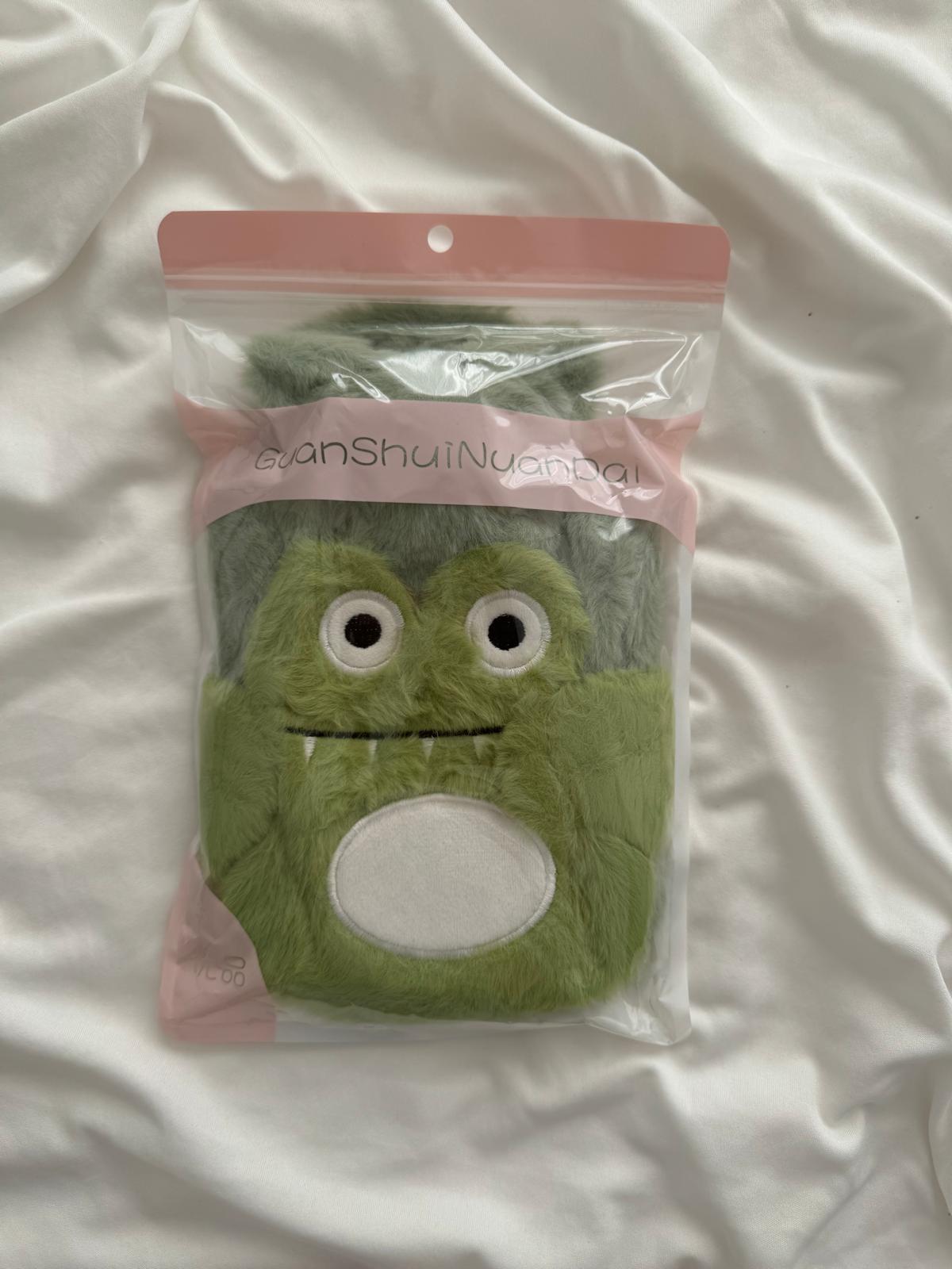 Yeşil Dinozor Cepli Peluş Sıcak Su Torbası