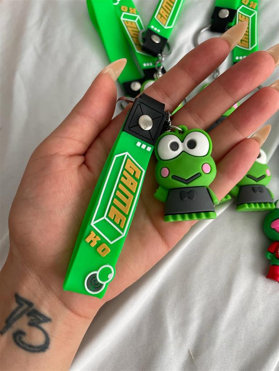 Yeşil Kurbağa Silikon Anahtarlık