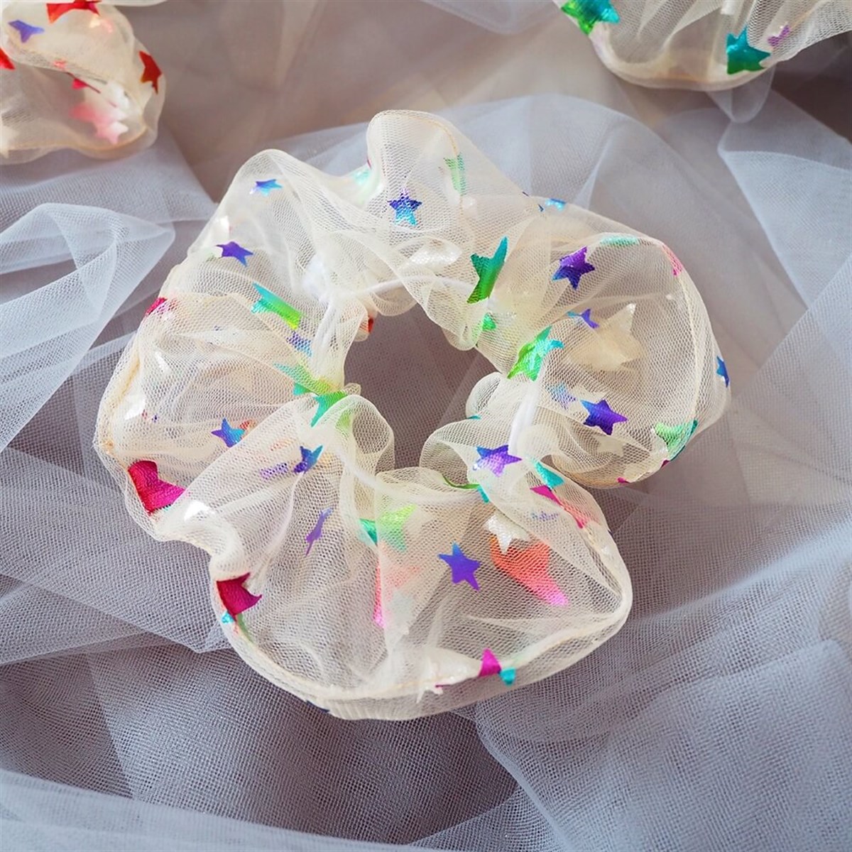 Yıldız Tül Scrunchie Toka