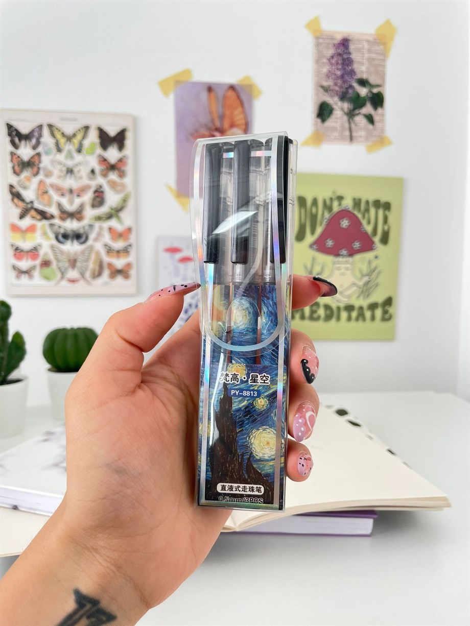Yıldızlı Gece 3'lü Pilot Kalem Seti