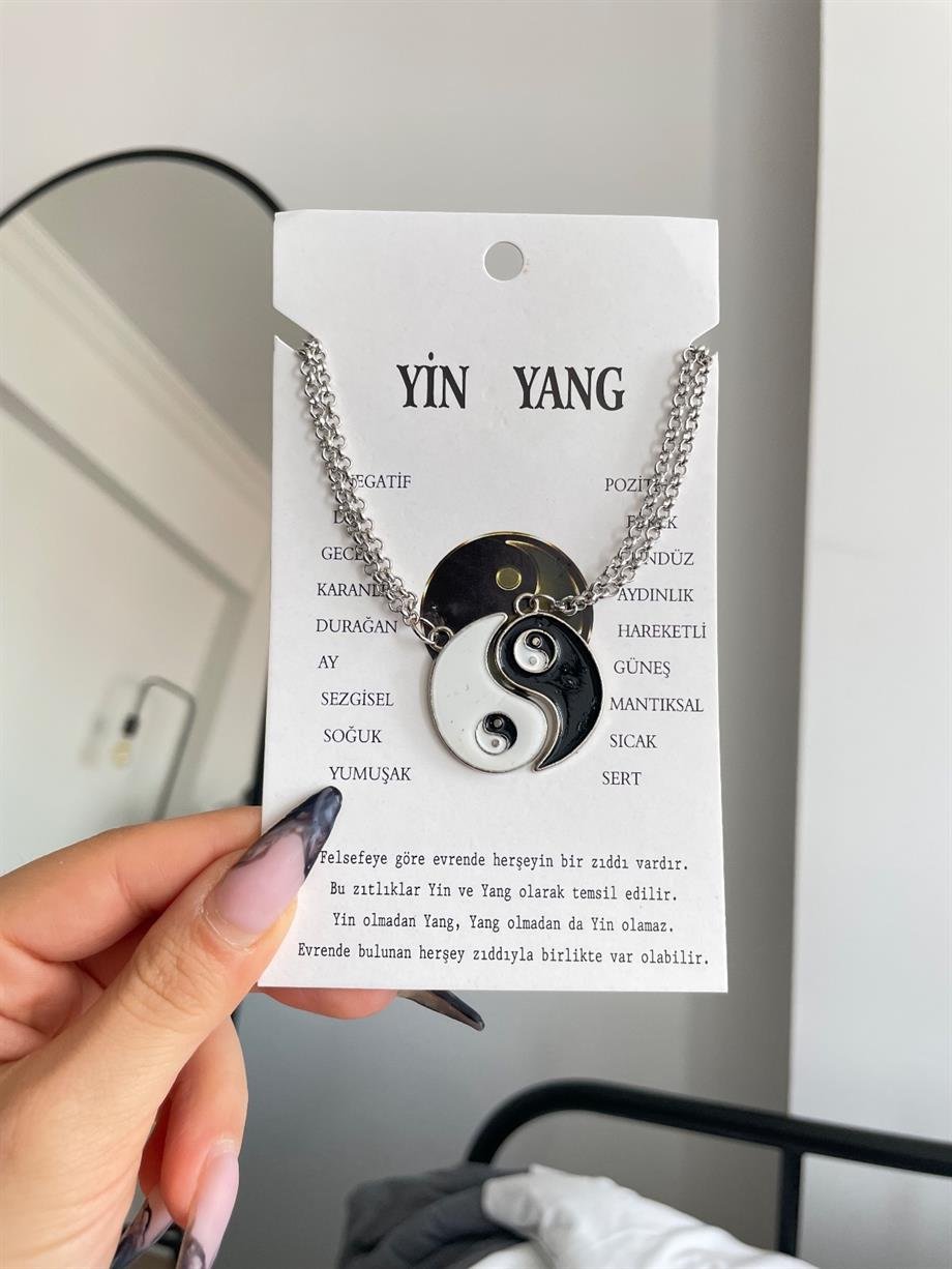 Yin Yang 2li Çift Kolyesi