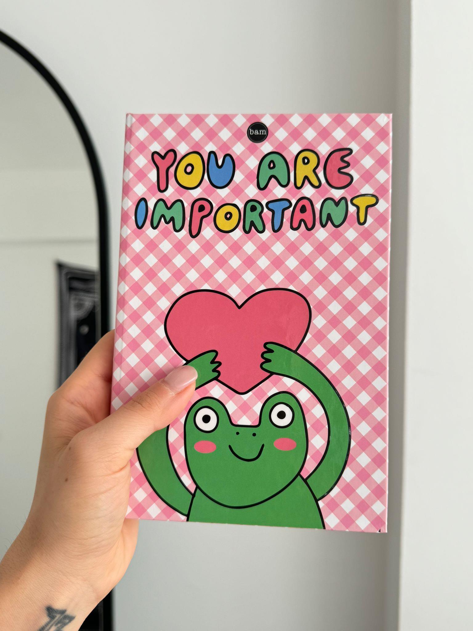 You Are Important Lastikli Sert Kapak Defter