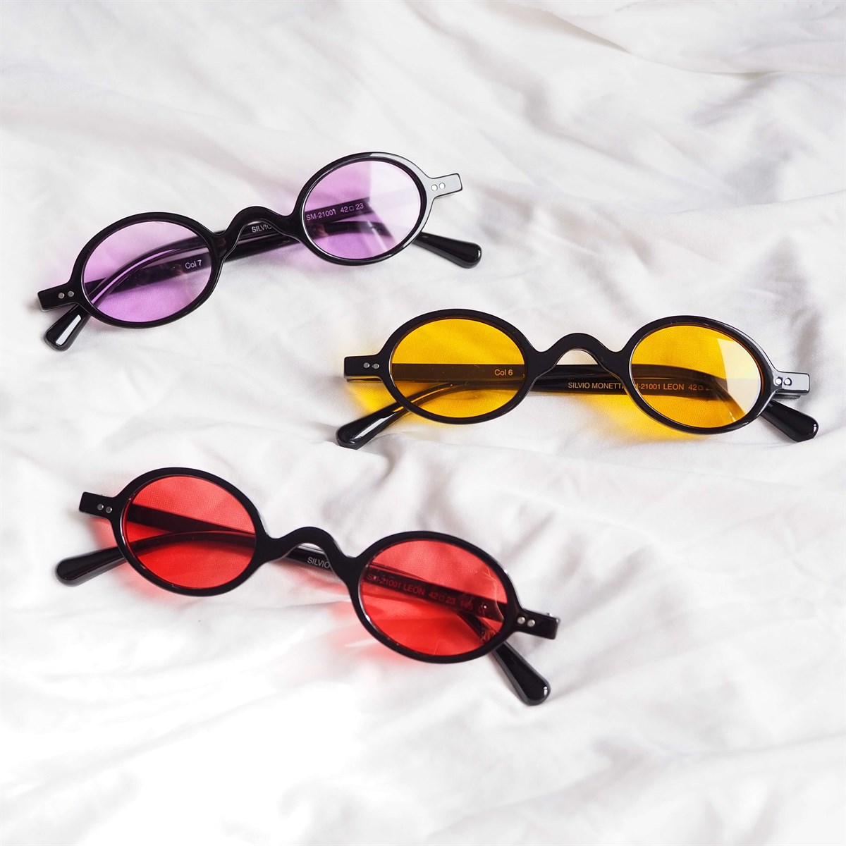 Yuvarlak Mini Çerçeve Güneş Gözlüğü Black Red