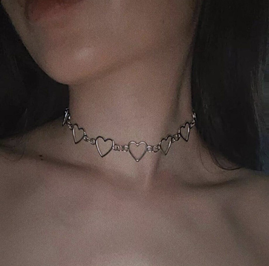 Zincir Kalpli Choker Kolye