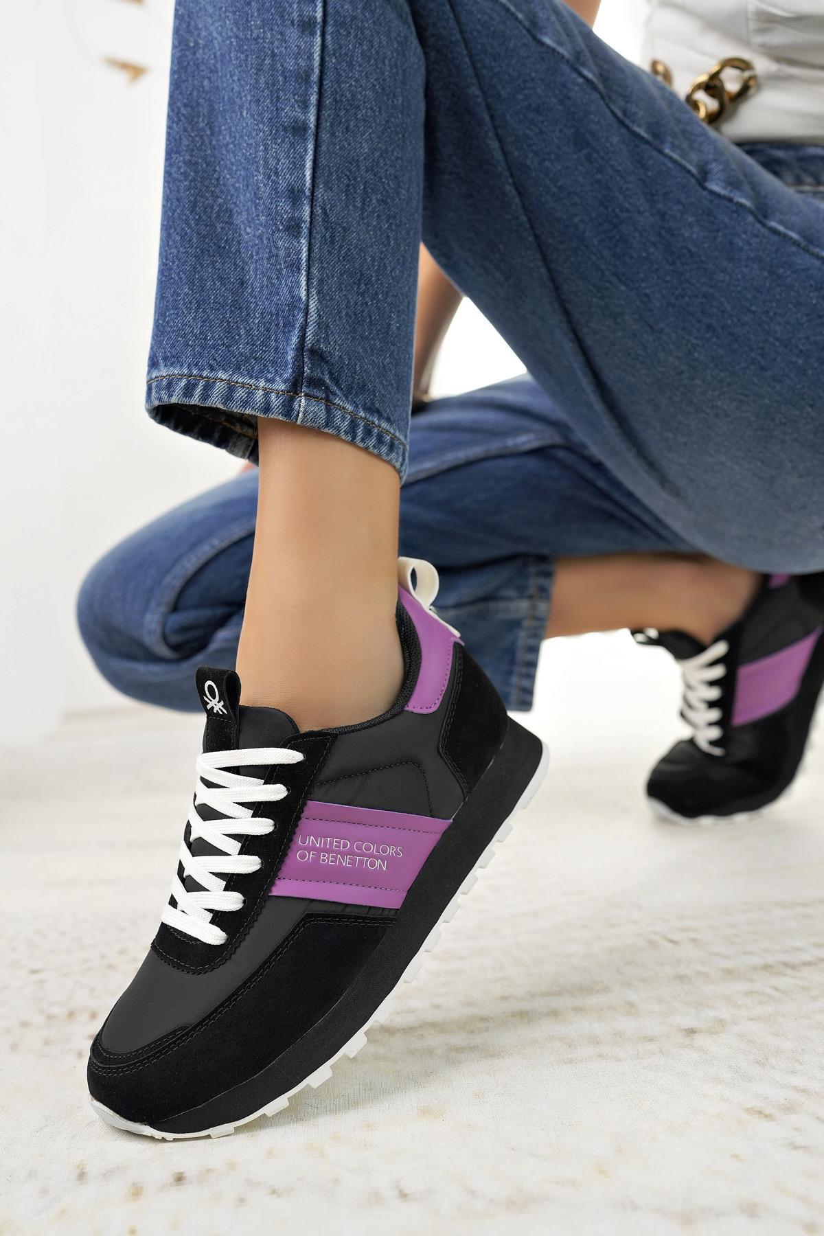 Benetton 10055 Siyah Memory Foam Kadın Spor Ayakkabı