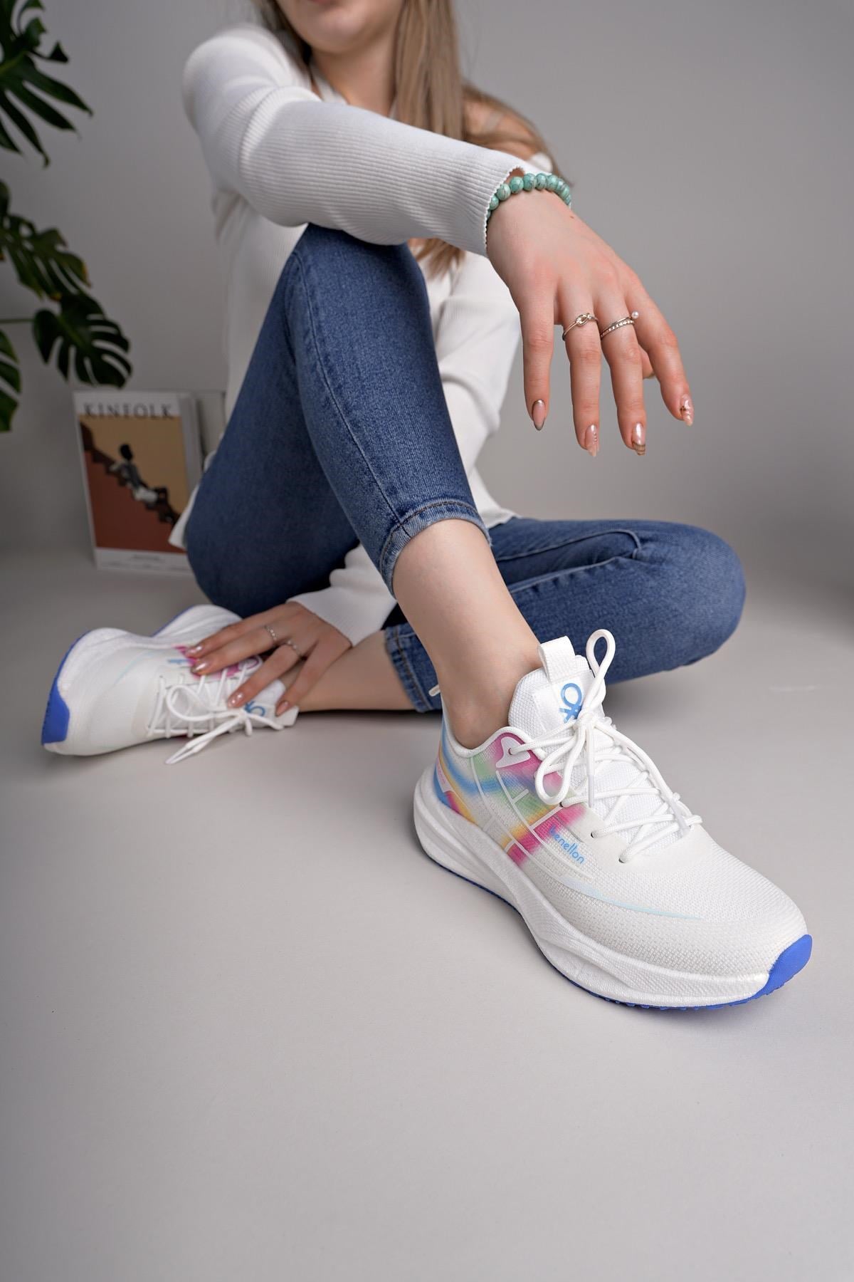 Benetton 11510 Beyaz Memory Foam Kadın Sneakers