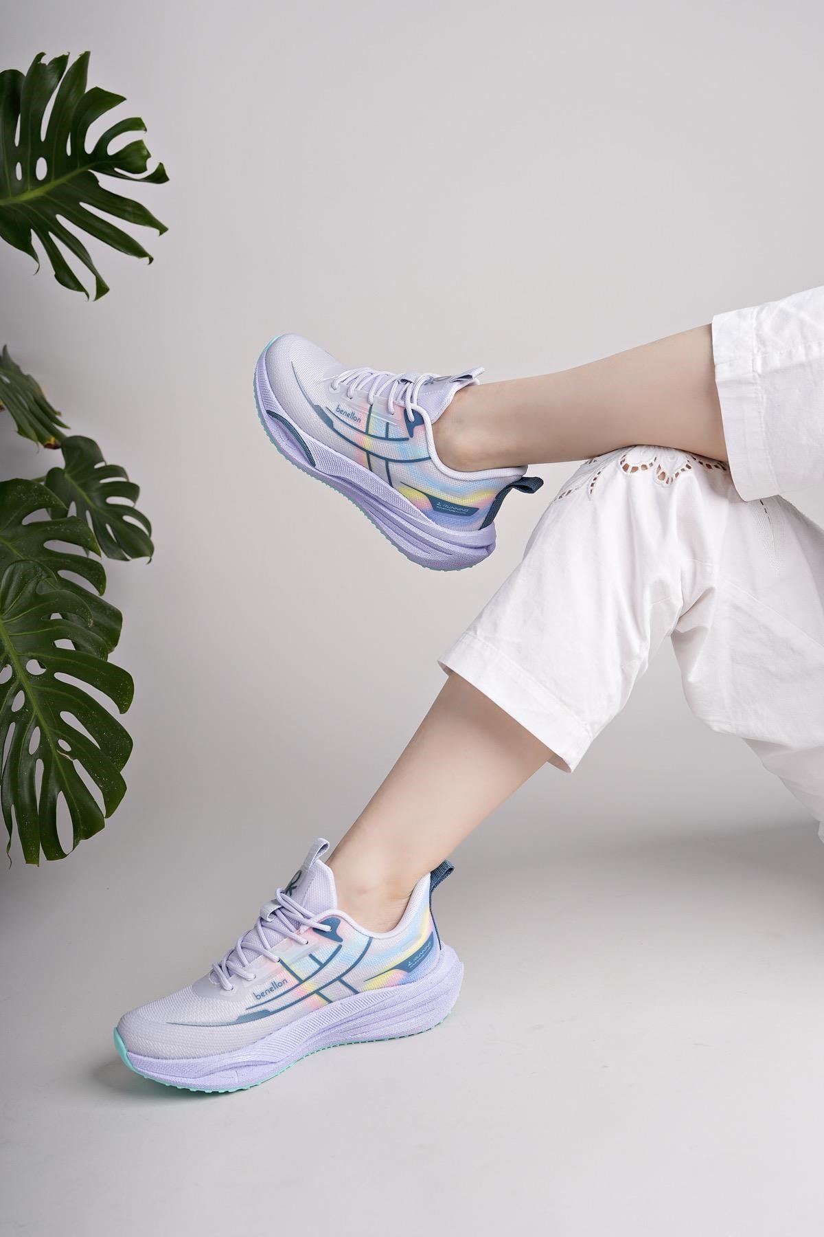 Benetton 11510 Lila Memory Foam Kadın Sneakers