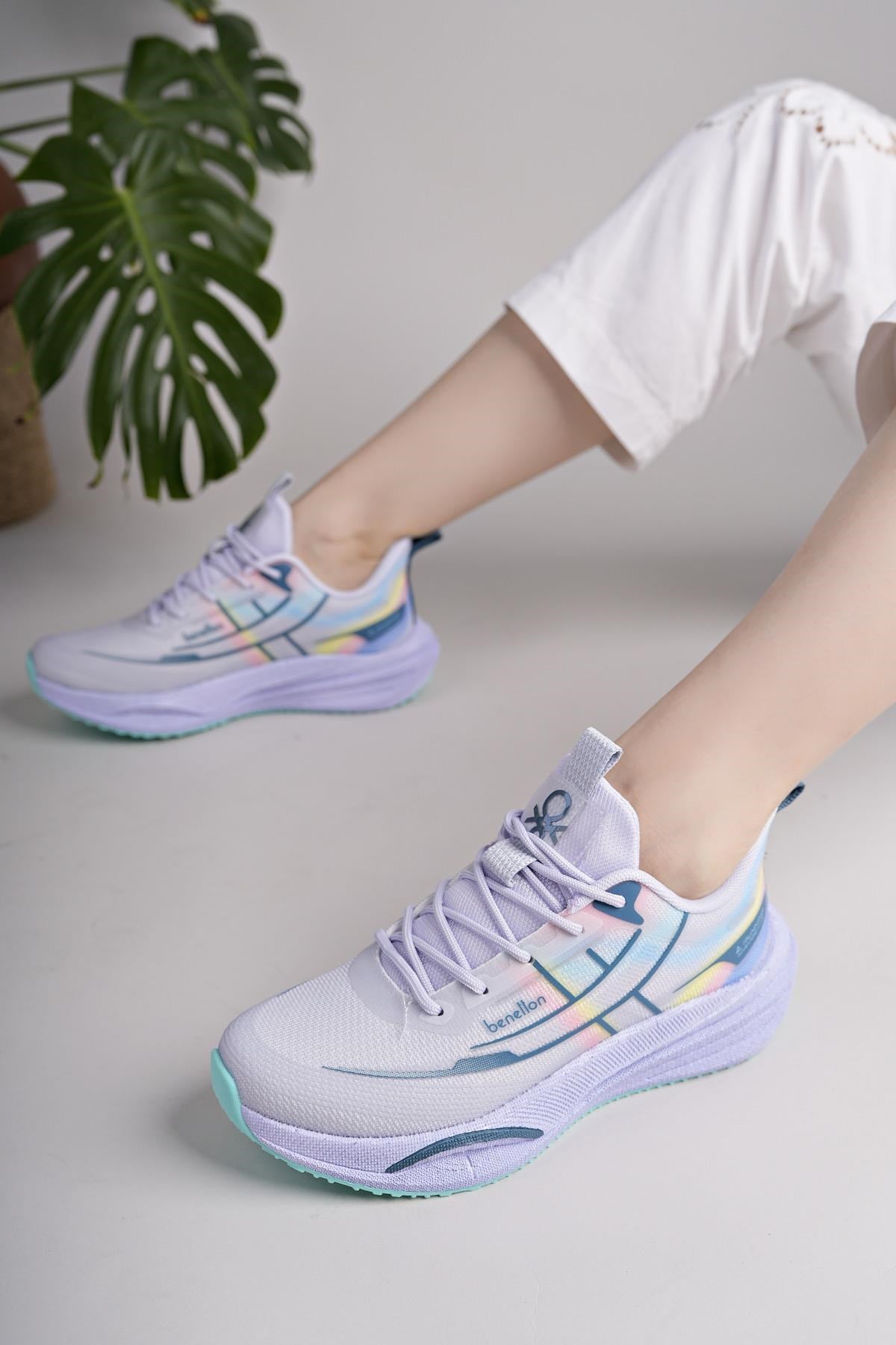 Benetton 11510 Lila Memory Foam Kadın Sneakers