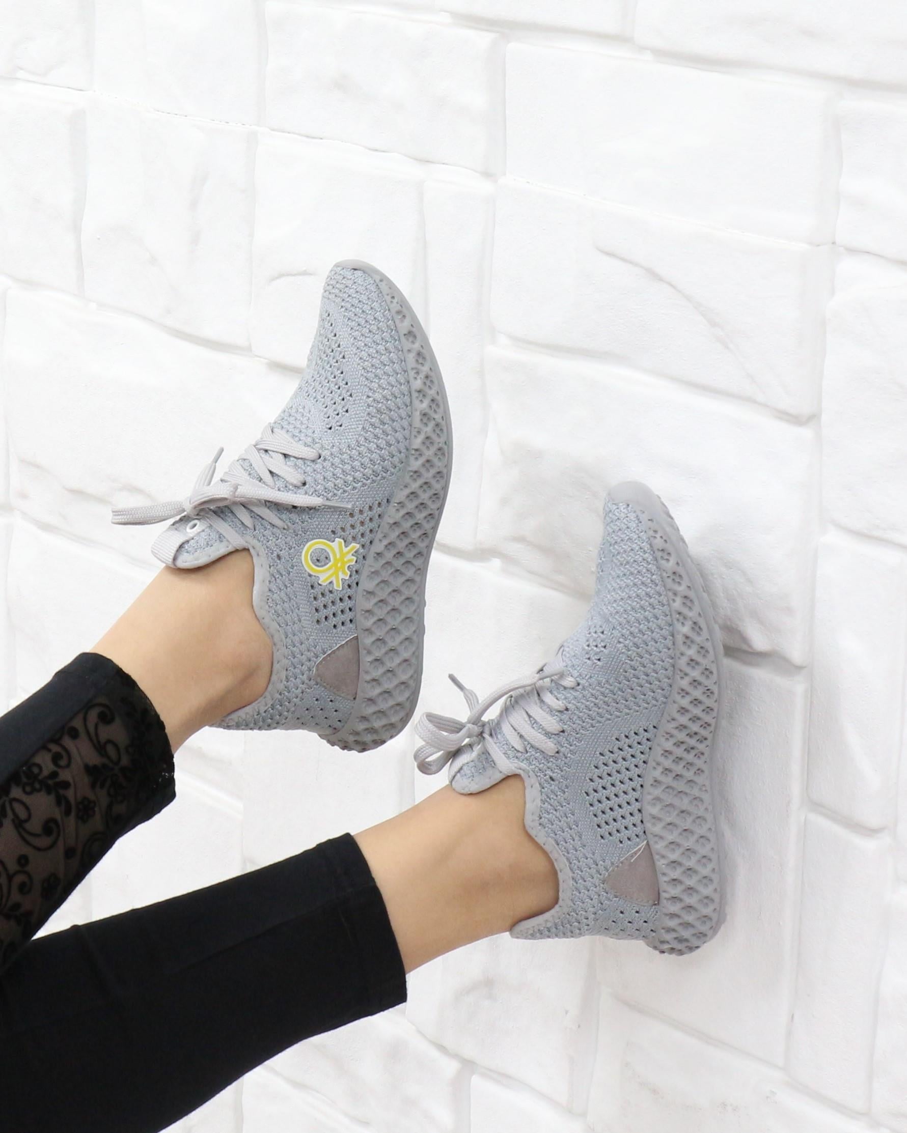Benetton 30009 A.gri Triko Örgü Unisex Sneakers